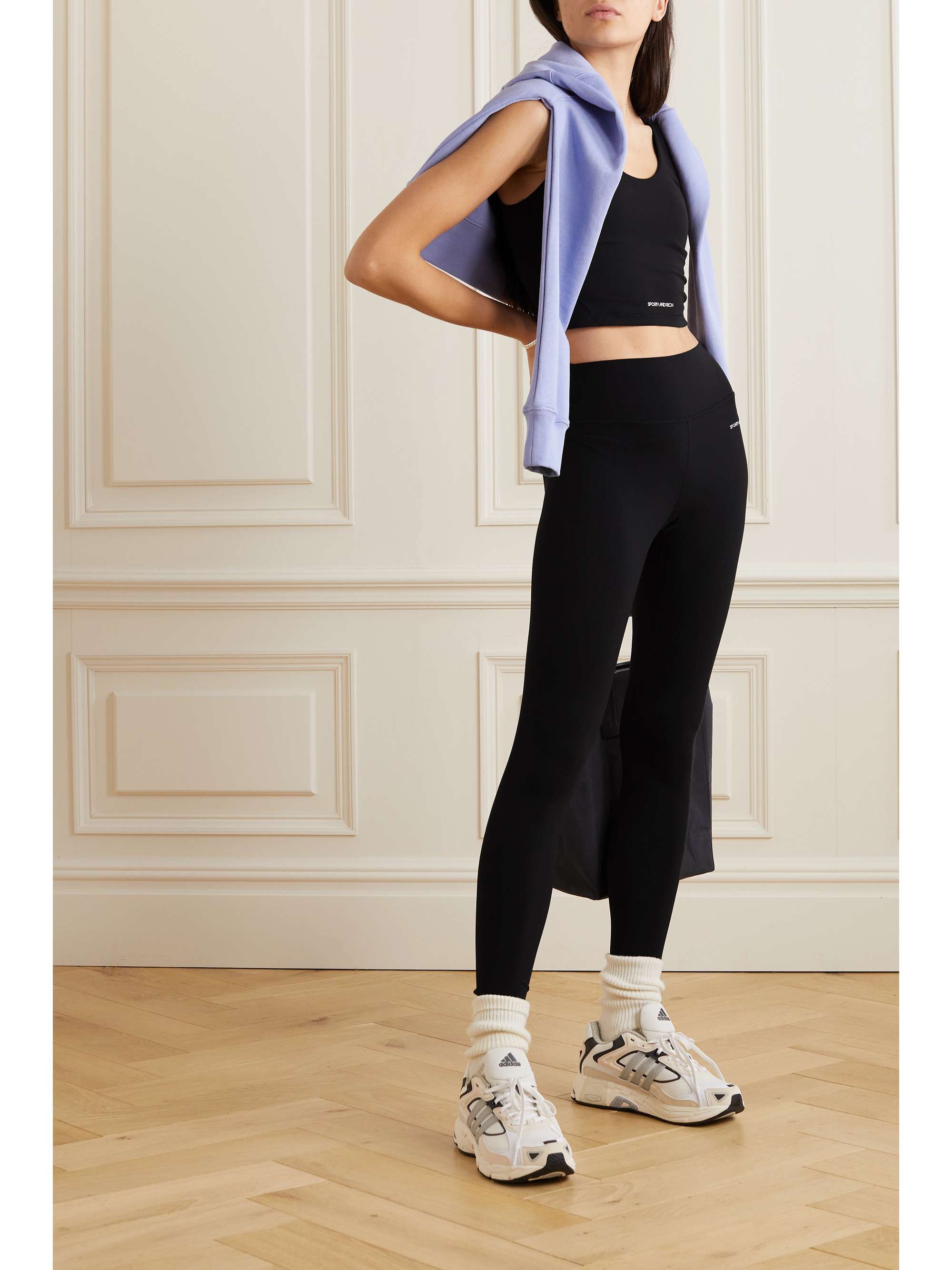 SPORTY & RICH Leggings aus Stretch-Material mit Print