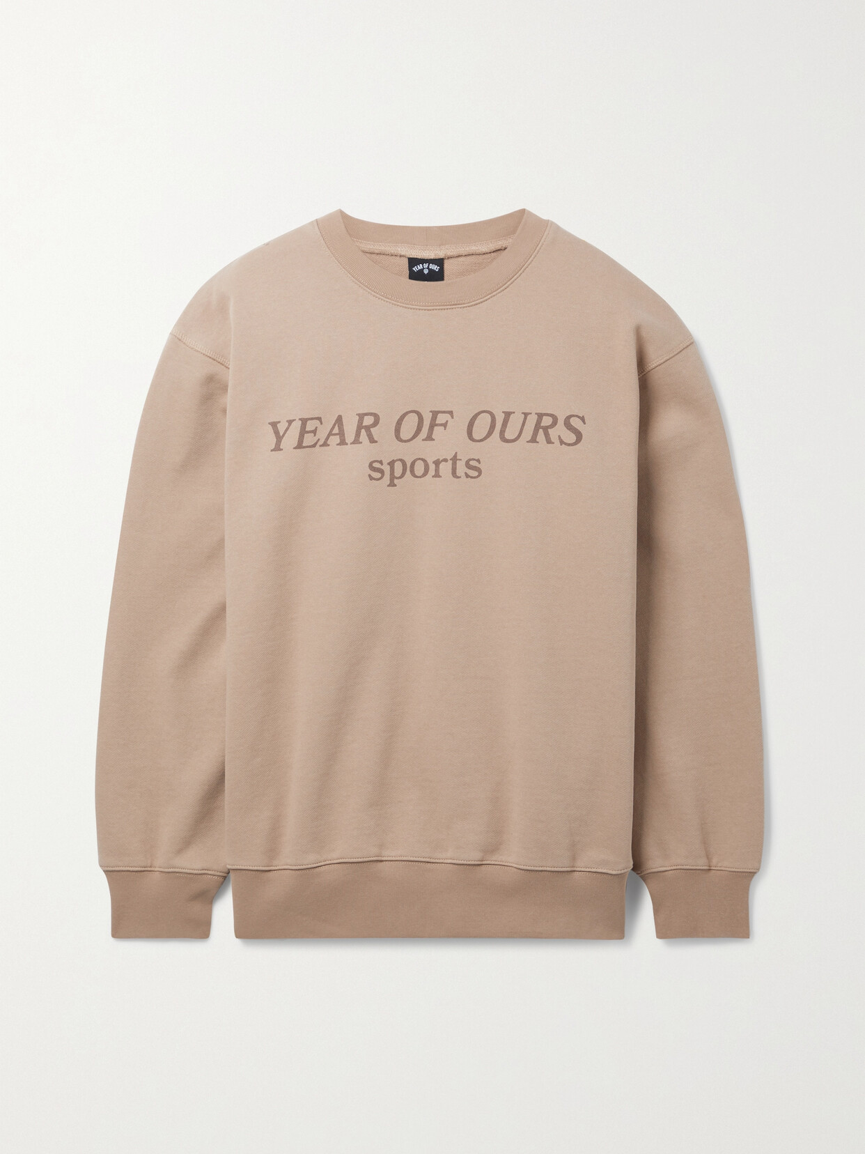 Year of Ours - Oversized Printed Cotton-jersey Sweatshirt - Brown