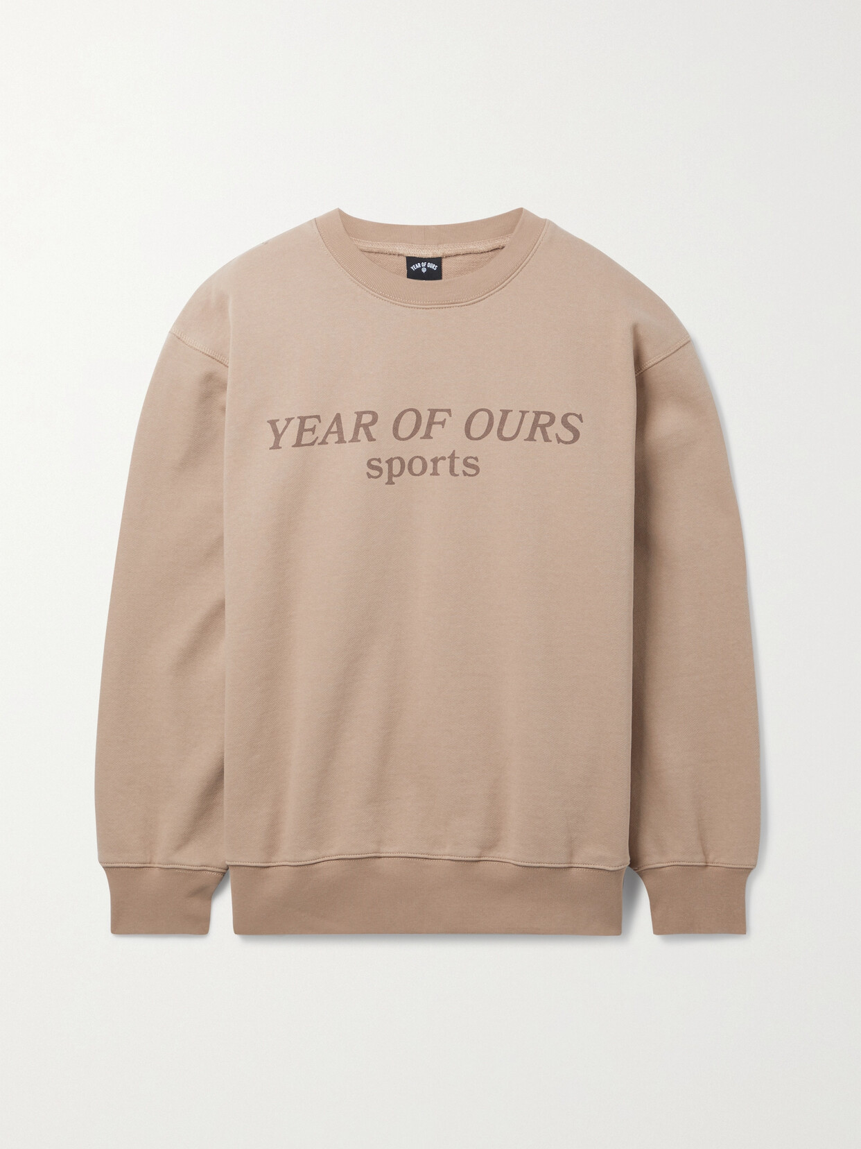 Year of Ours - Oversized Printed Cotton-jersey Sweatshirt - Brown