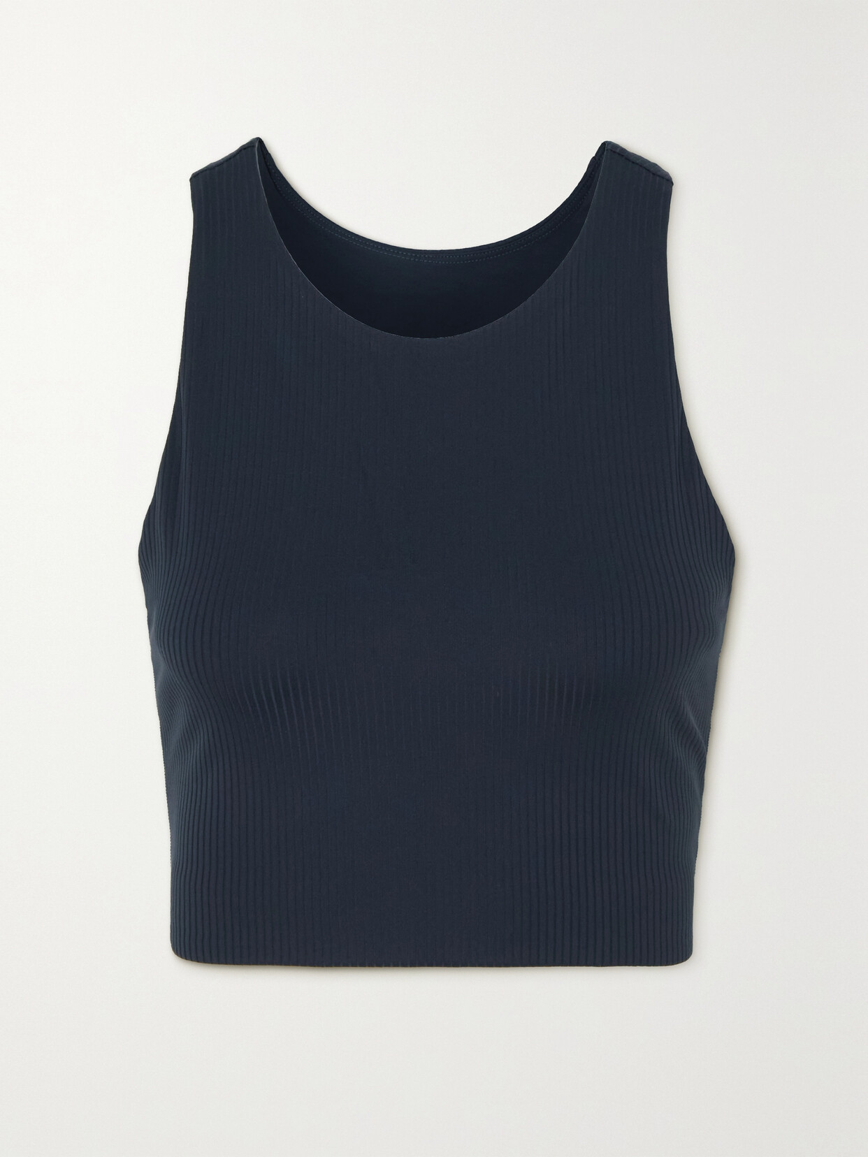 Girlfriend Collective - Dylan Ribbed Stretch Recycled Sports Bra - Blue