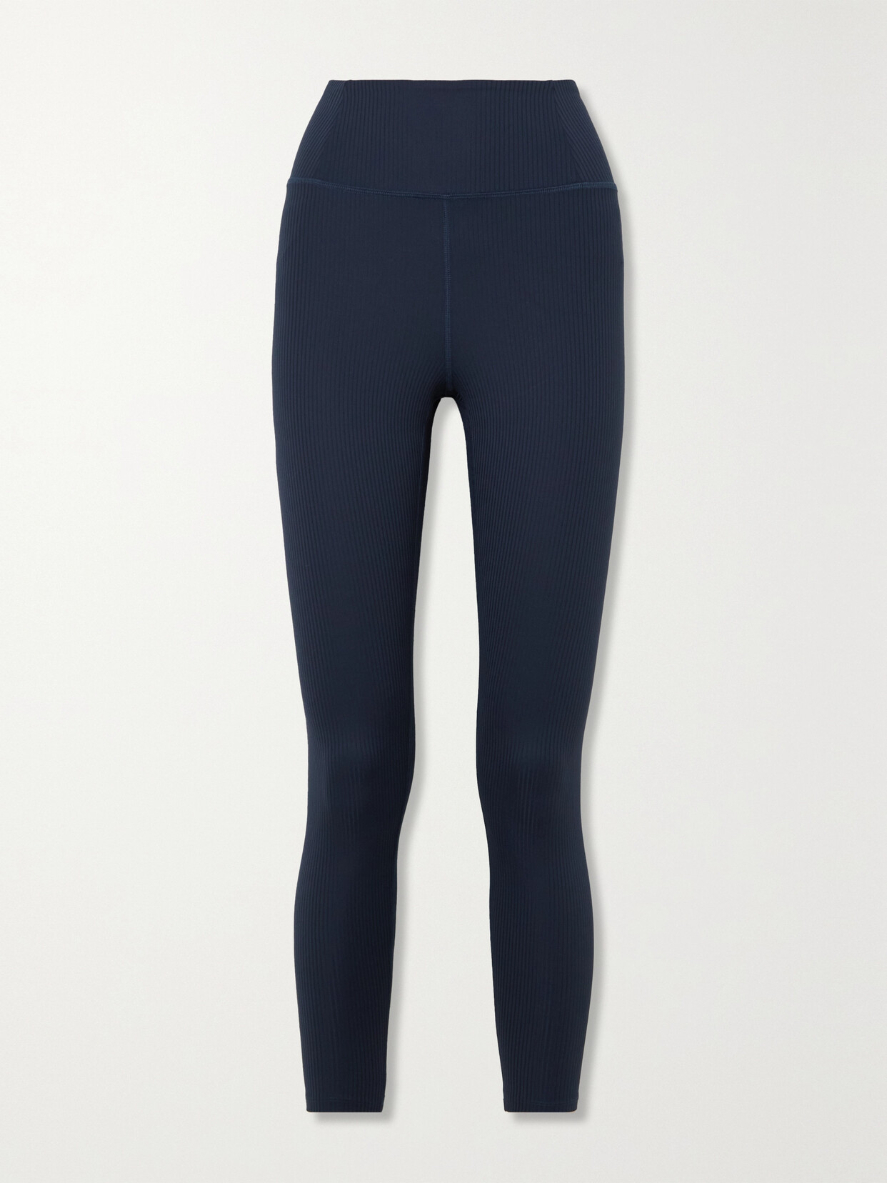 Girlfriend Collective + Net Sustain Ribbed Stretch Recycled Leggings In Blue