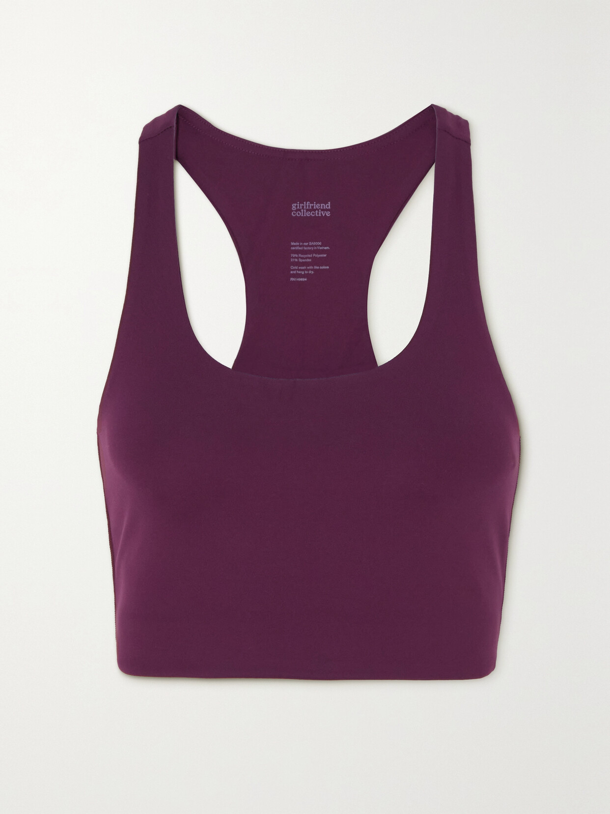 Girlfriend Collective - + Net Sustain Paloma Stretch Recycled Sports Bra - Purple