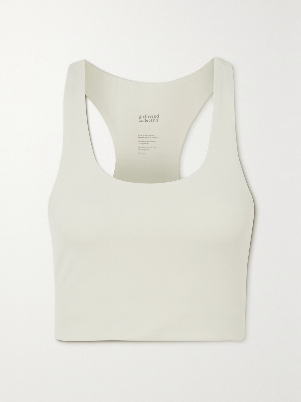 Girlfriend Collective - + Net Sustain Paloma Stretch Recycled Sports Bra - Neutrals