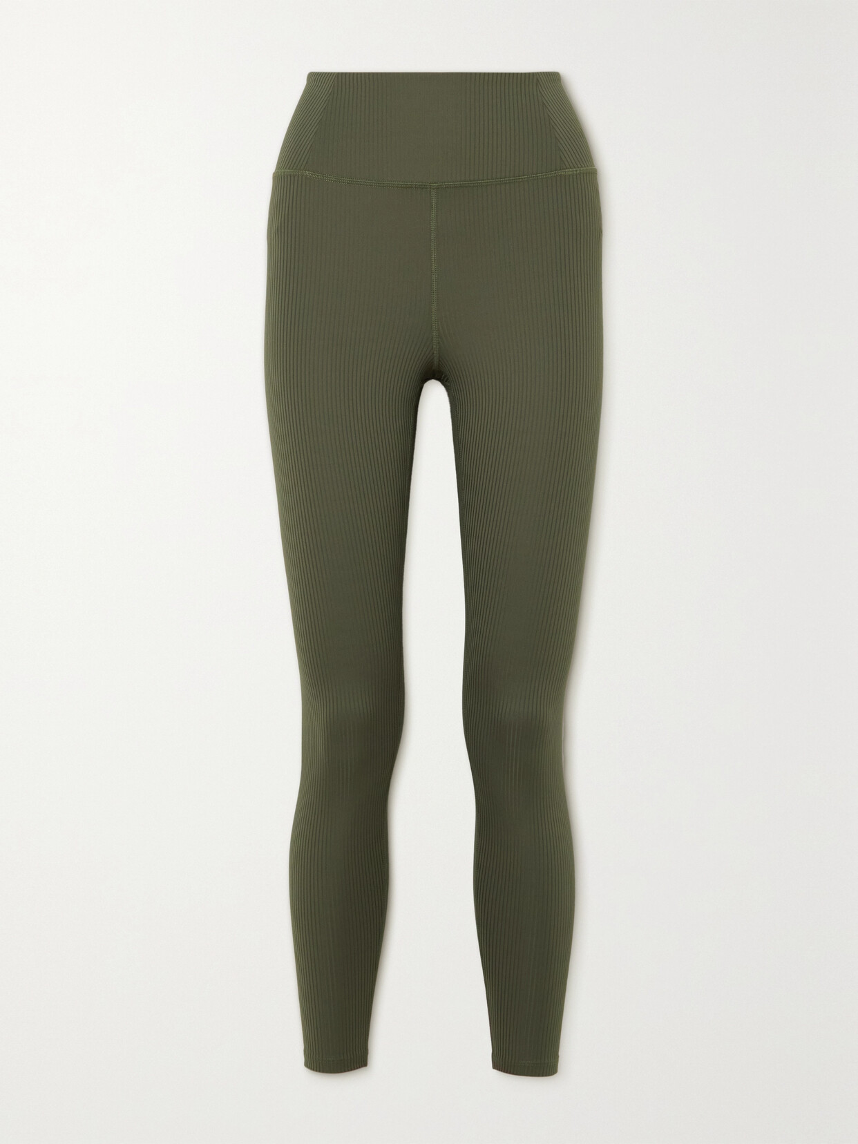 Girlfriend Collective - + Net Sustain Ribbed Stretch Recycled Leggings - Green