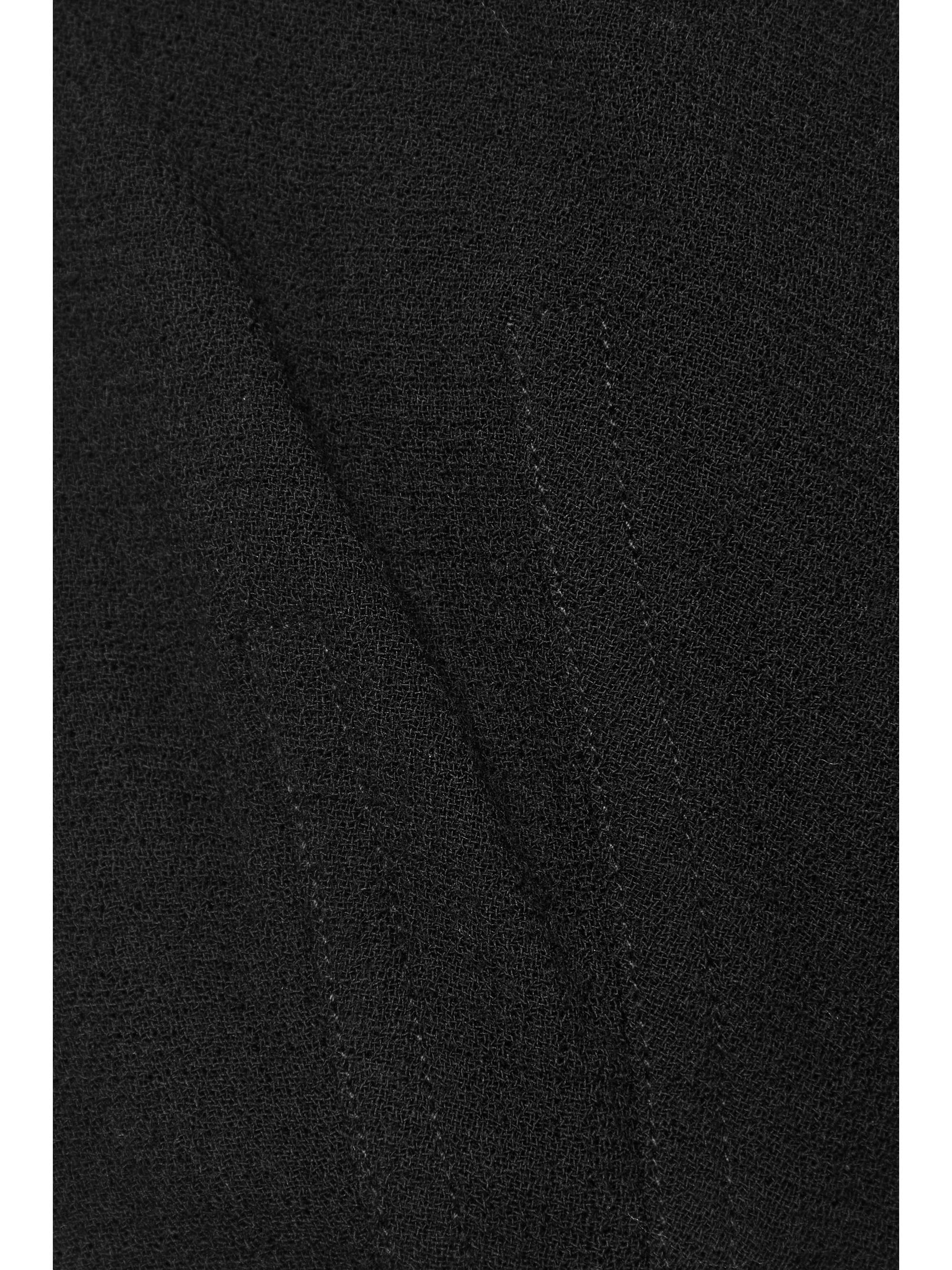ROLAND MOURET 抹胸挖剪羊毛绉纱中长连衣裙