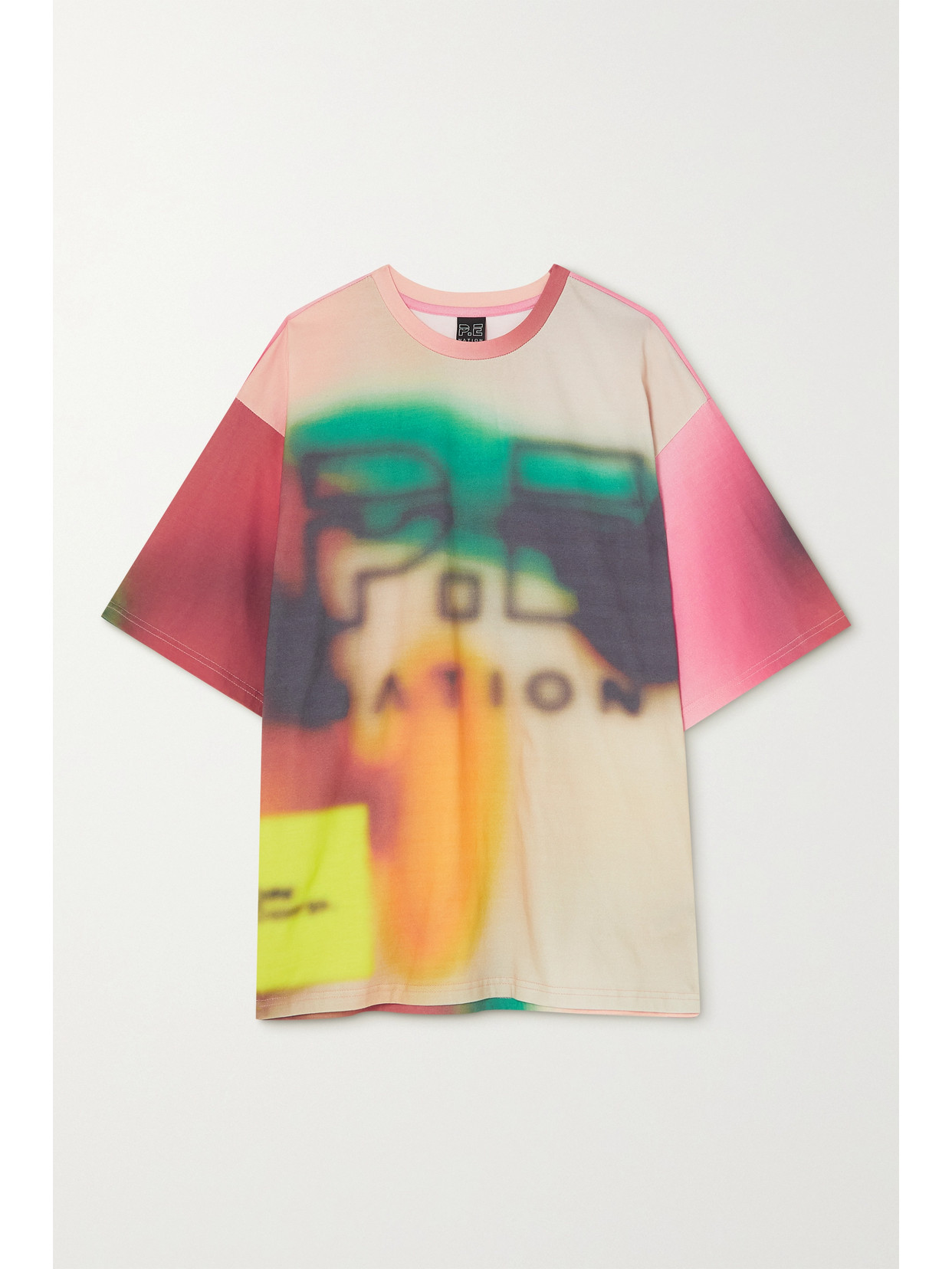 P.E NATION - Immersion Oversized Printed Organic Cotton-jersey T-shirt - Pink