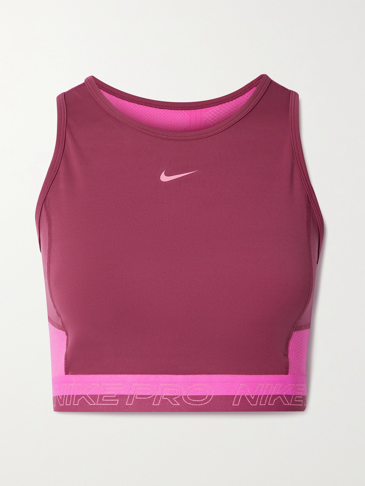 Nike - Pro Femme Cropped Dri-fit And Stretch-mesh Tank - Purple