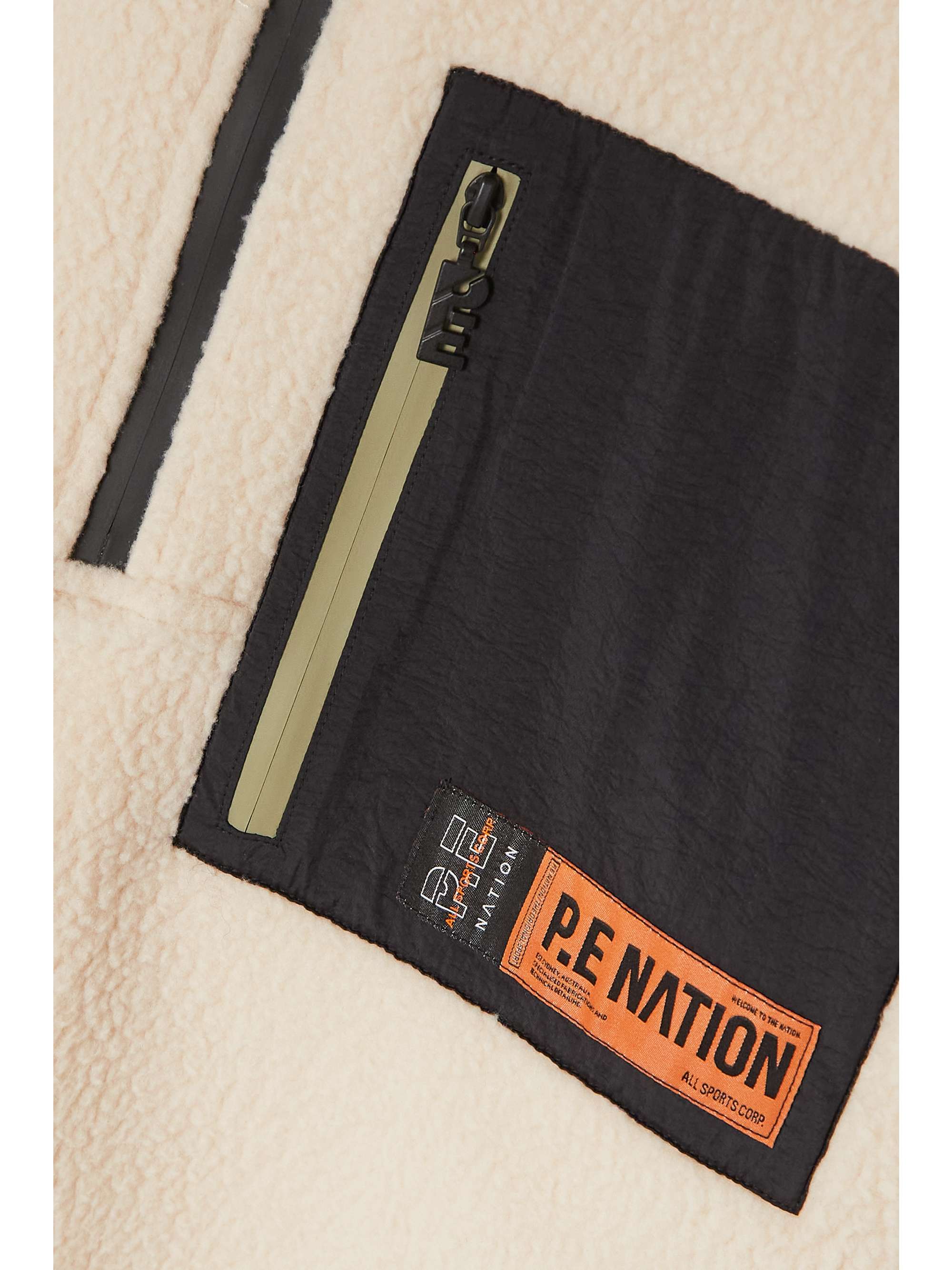P.E NATION Volley layered organic cotton-piqué polo shirt