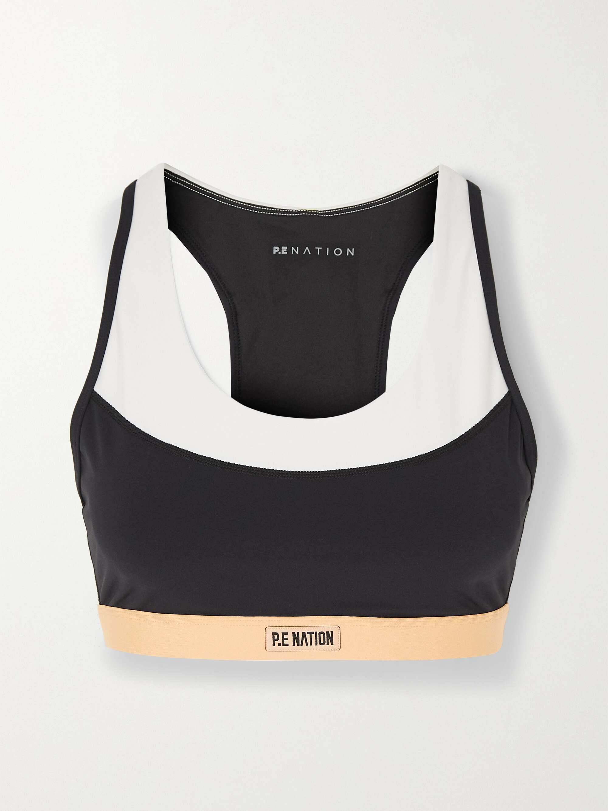 P.E NATION Immersion printed stretch recycled sports bra