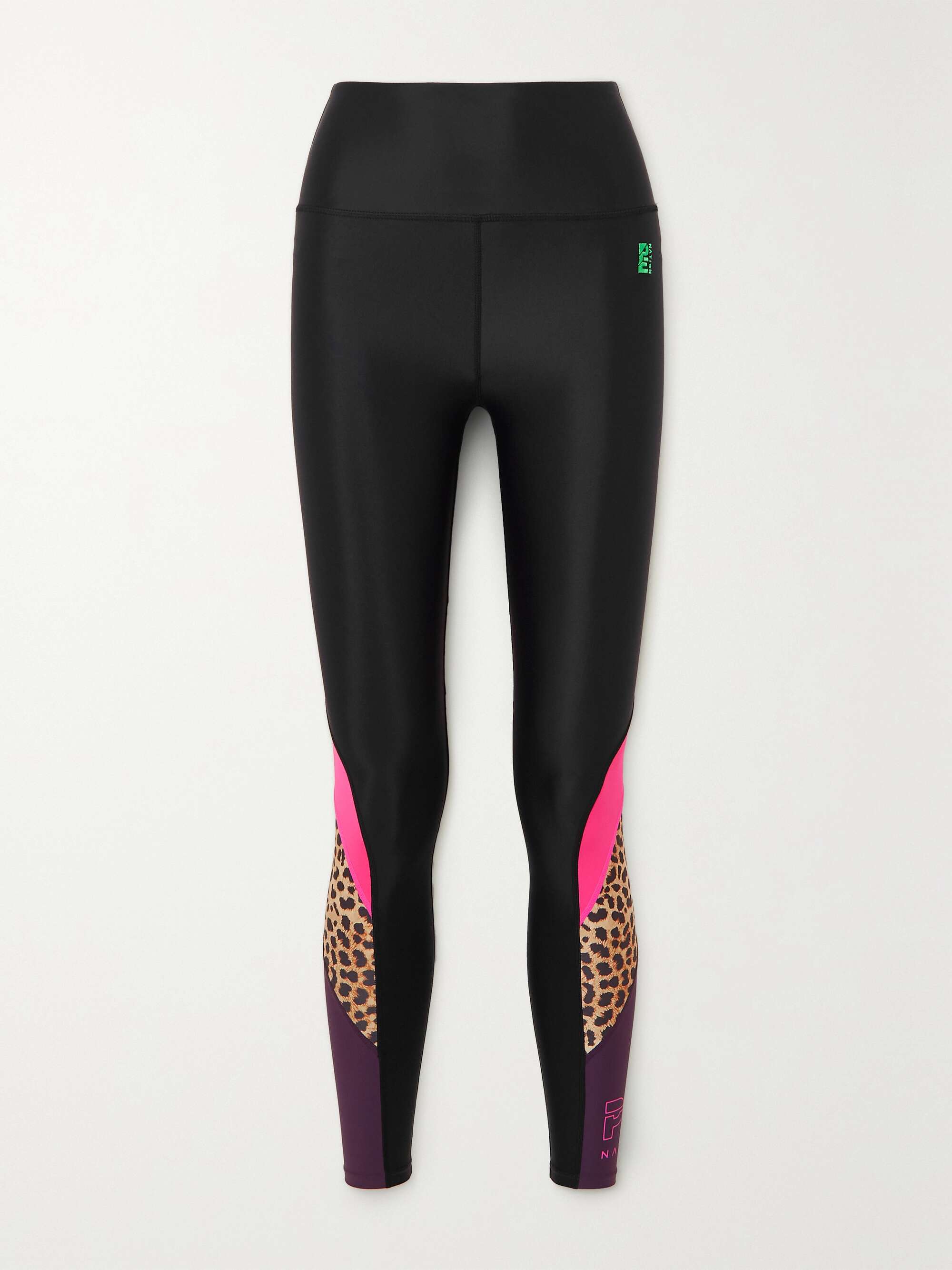 P.E NATION Del Mar paneled printed stretch recycled leggings