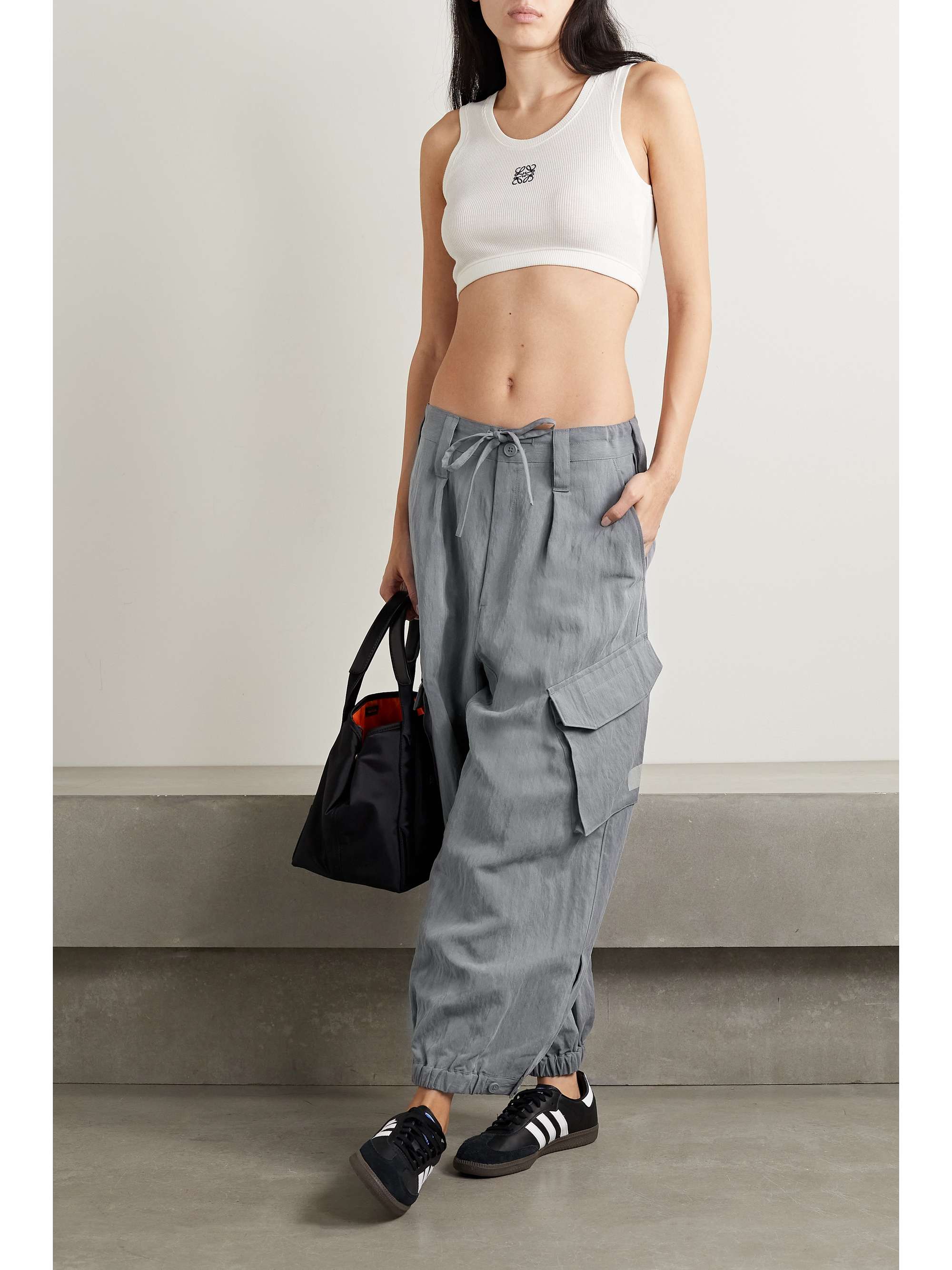 ADIDAS ORIGINALS + Y-3 twill wide-leg cargo pants