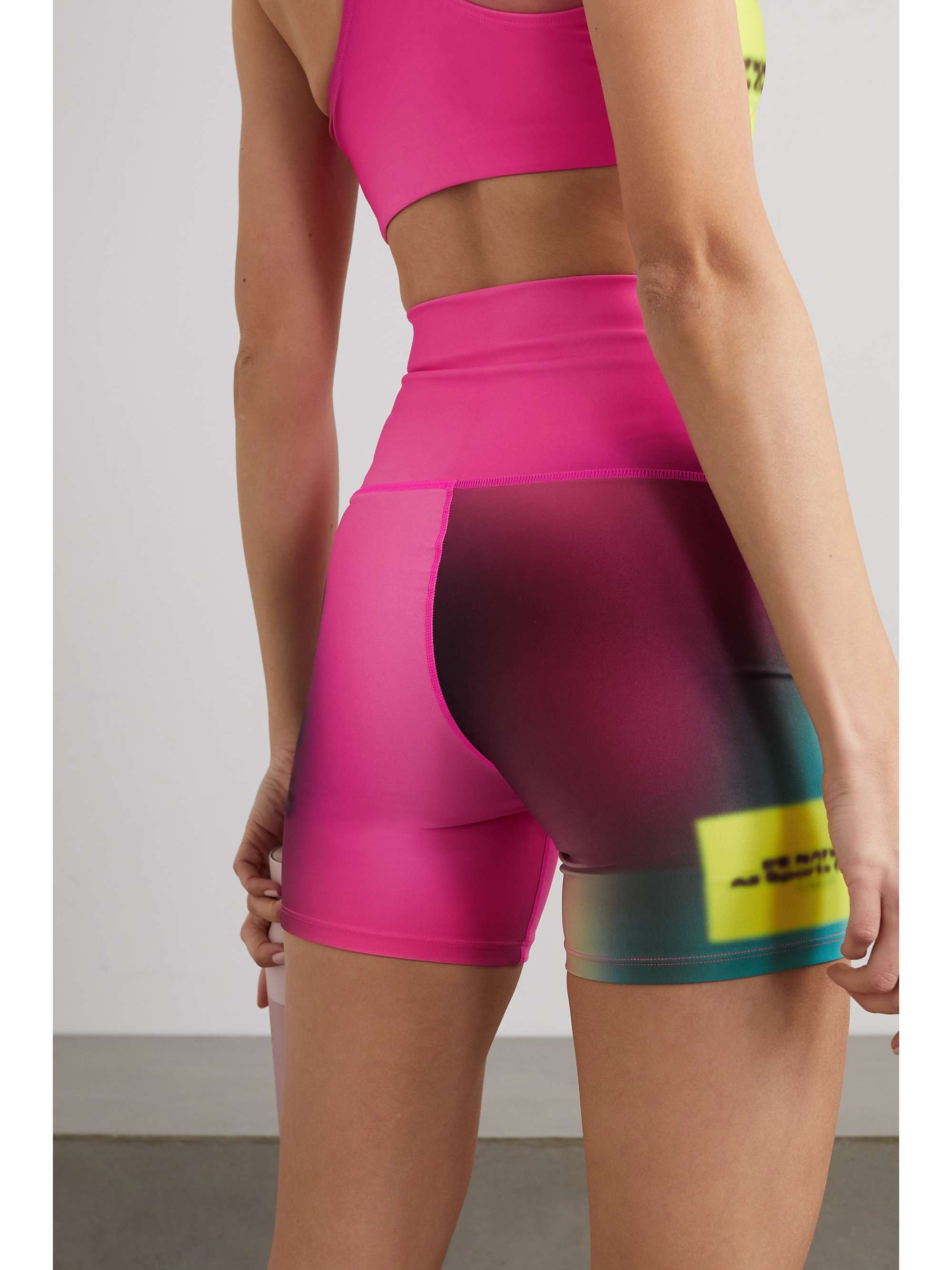 P.E NATION Immersion printed stretch recycled cycling shorts