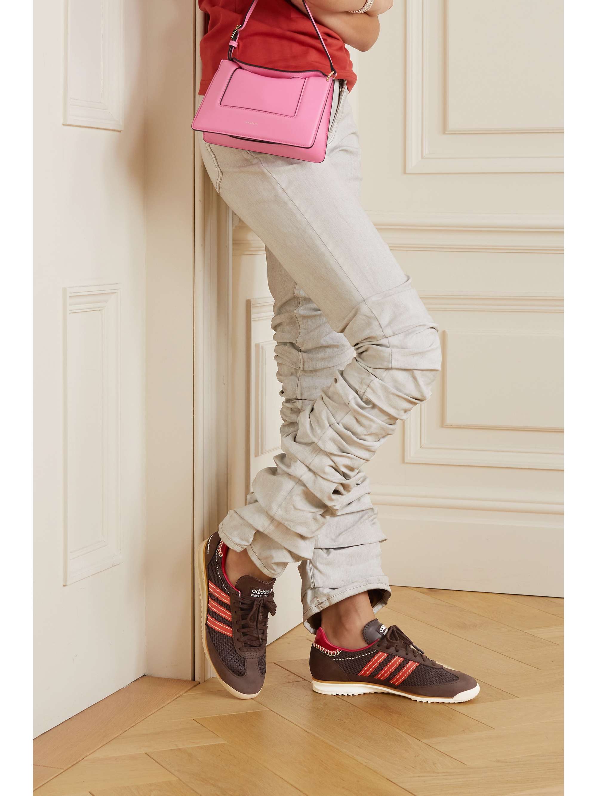 ADIDAS ORIGINALS + Wales Bonner SL72 leather-trimmed suede and mesh  sneakers | NET-A-PORTER