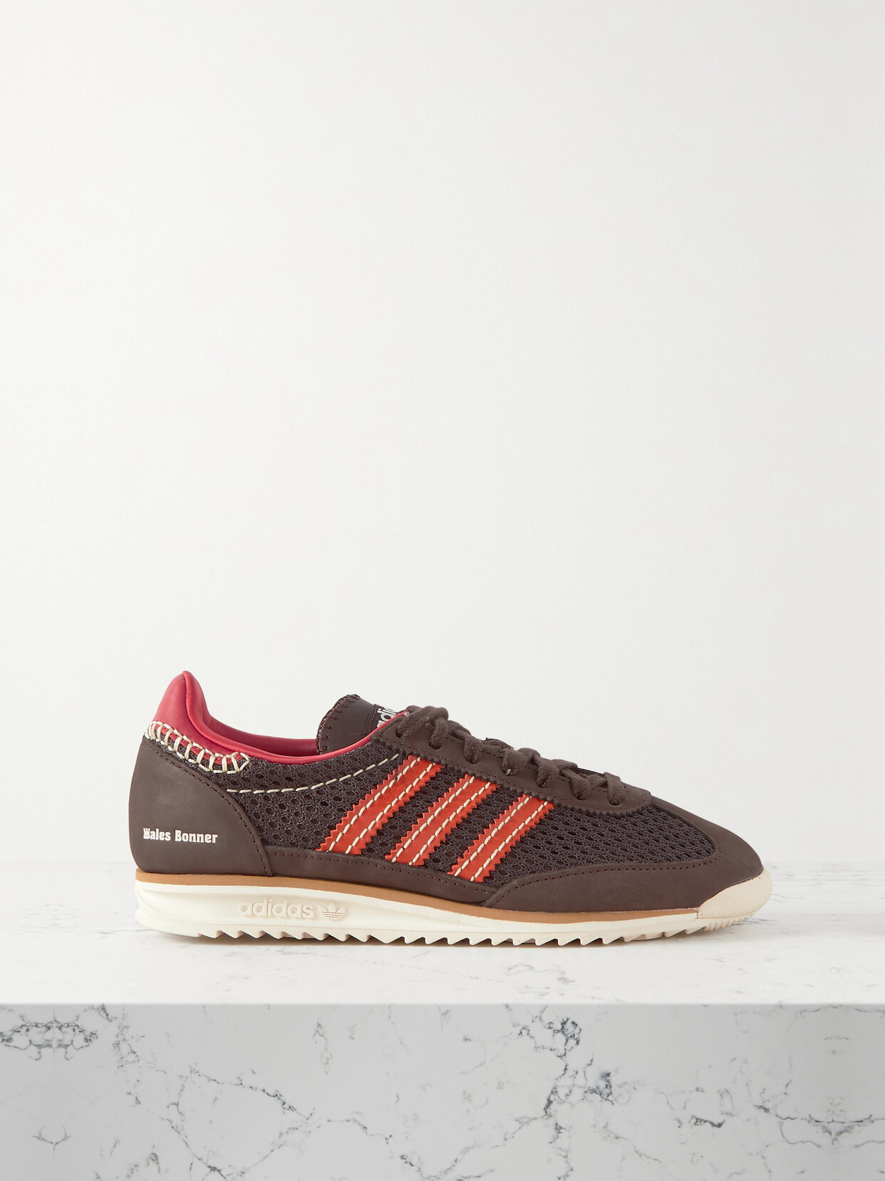 adidas Originals - + Wales Bonner Sl72 Leather-trimmed Suede And Mesh Sneakers - Brown