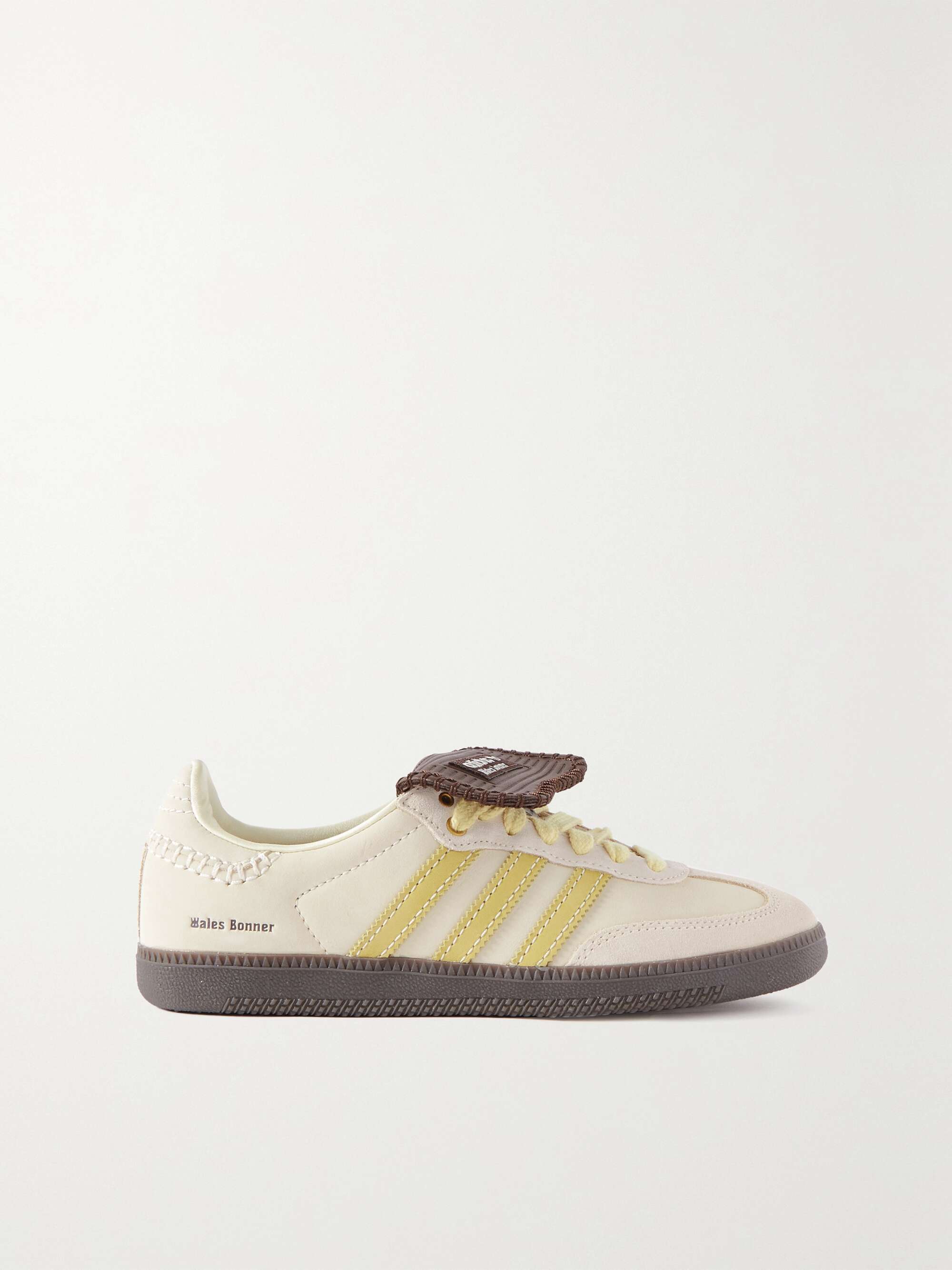 indstudering Trivial pålægge ADIDAS ORIGINALS + Wales Bonner Samba suede-trimmed leather sneakers | NET -A-PORTER