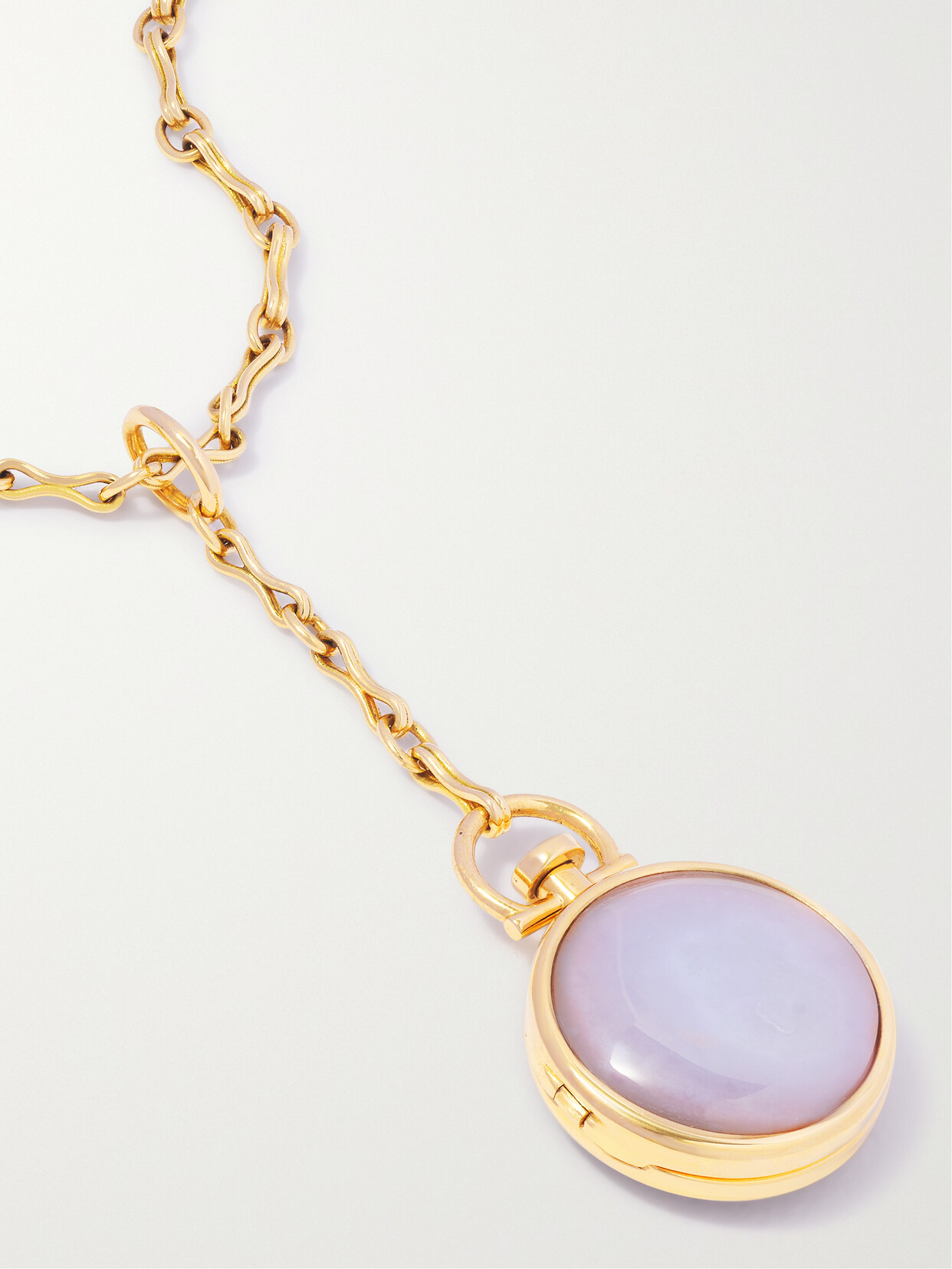 Sherman Field Column Reversible 18-karat Gold, Chalcedony And Moonstone Necklace