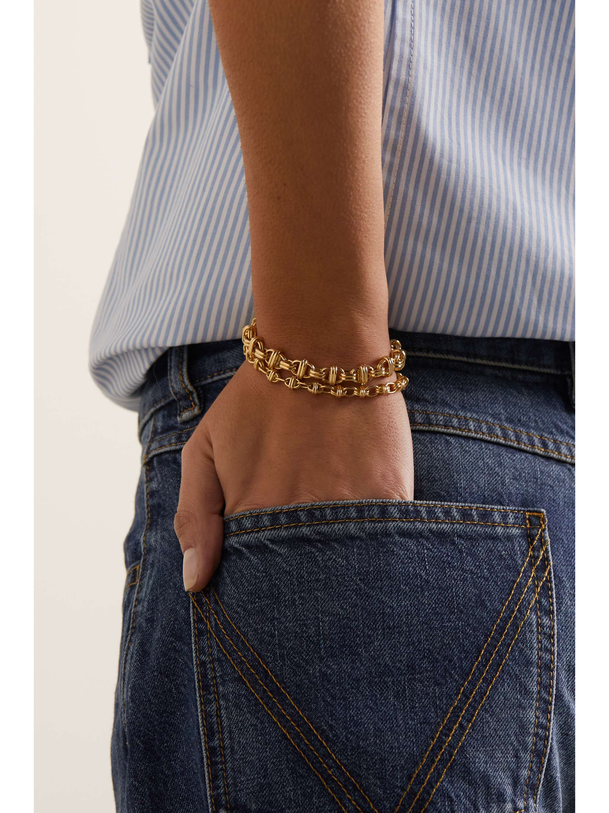 Gold Oval Link 18karat gold bracelet SHERMAN FIELD NETAPORTER