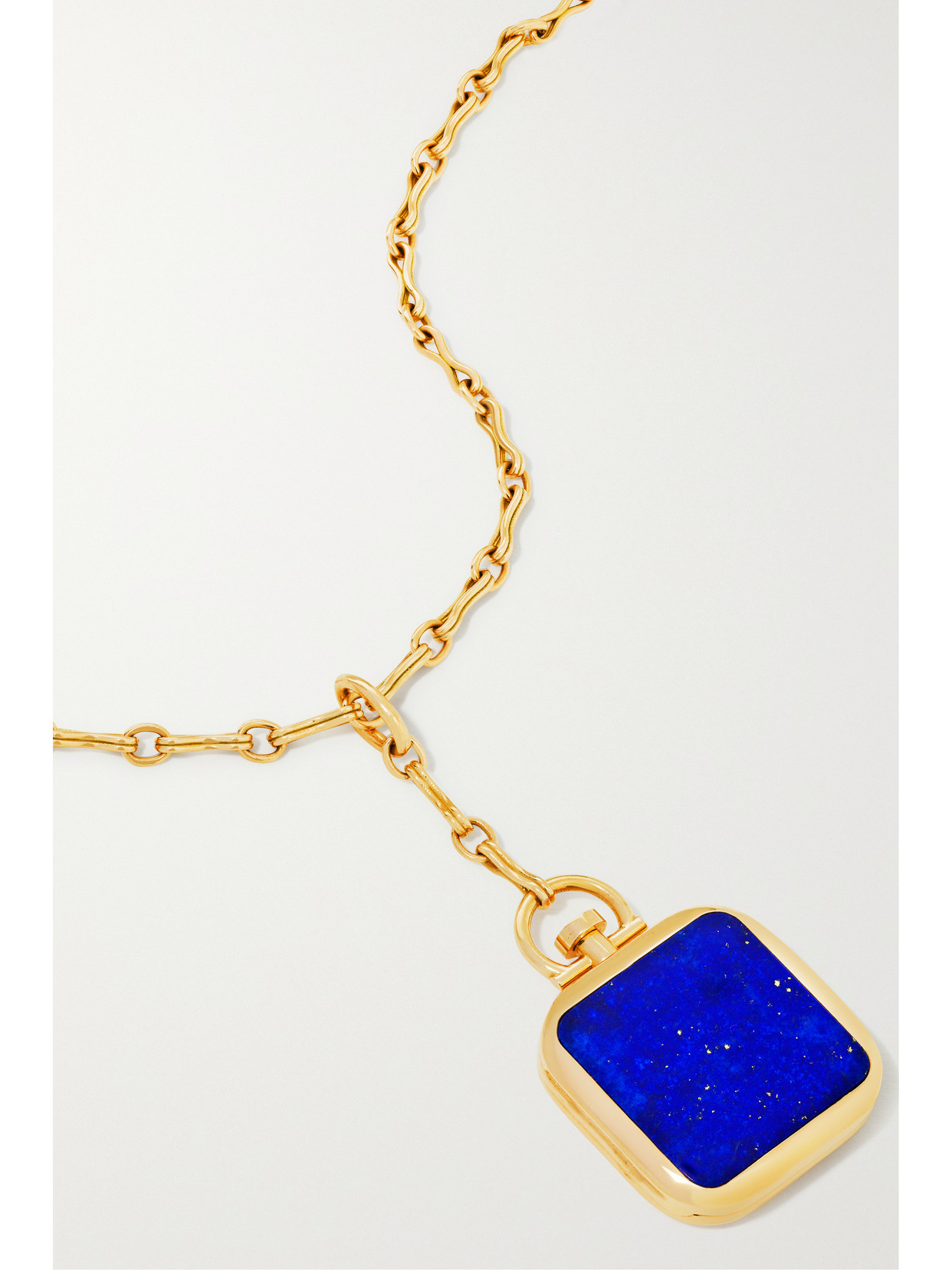 Sherman Field Column Chain Small 18-karat Gold, Lapis Lazuli And Tiger's Eye Necklace