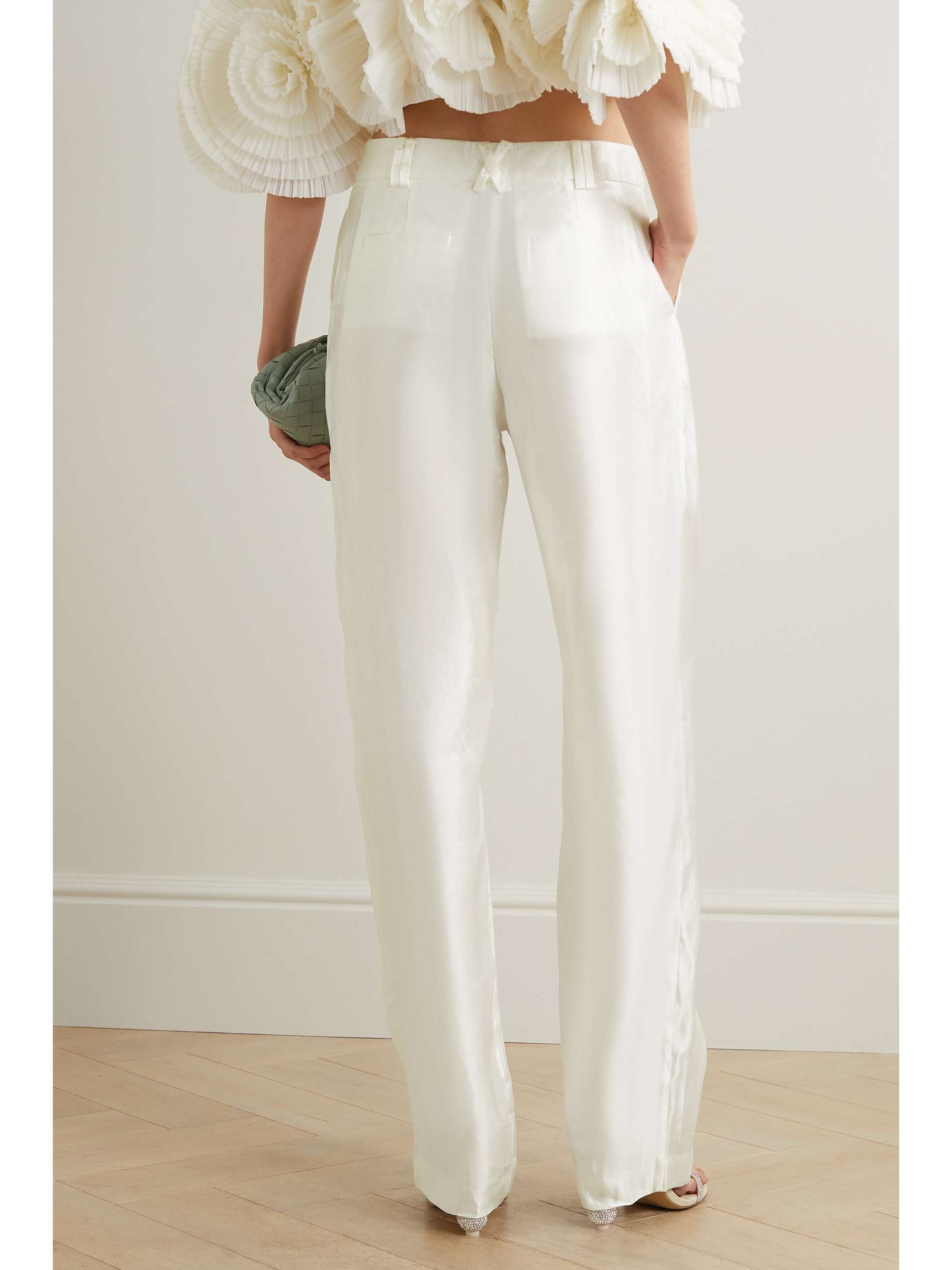 AJE. Gracious linen-blend wide-leg pants