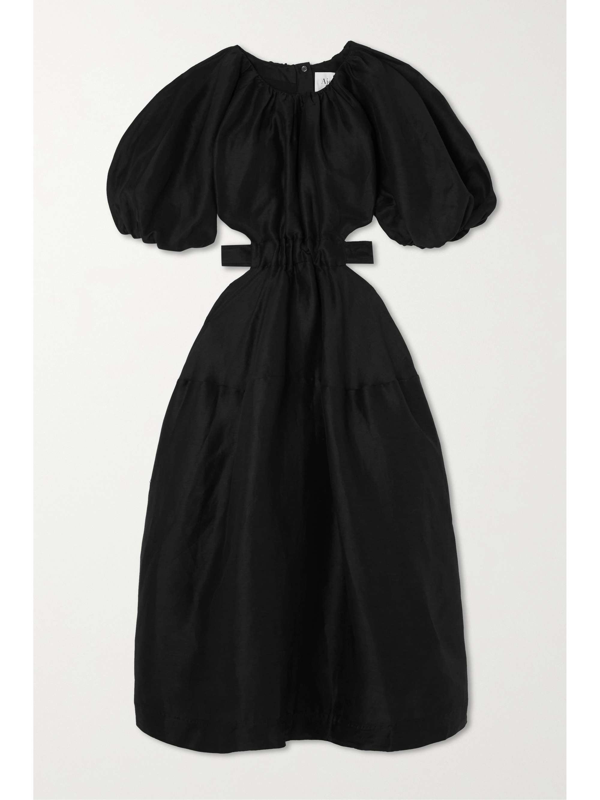 AJE. Mimosa cutout linen-blend midi dress