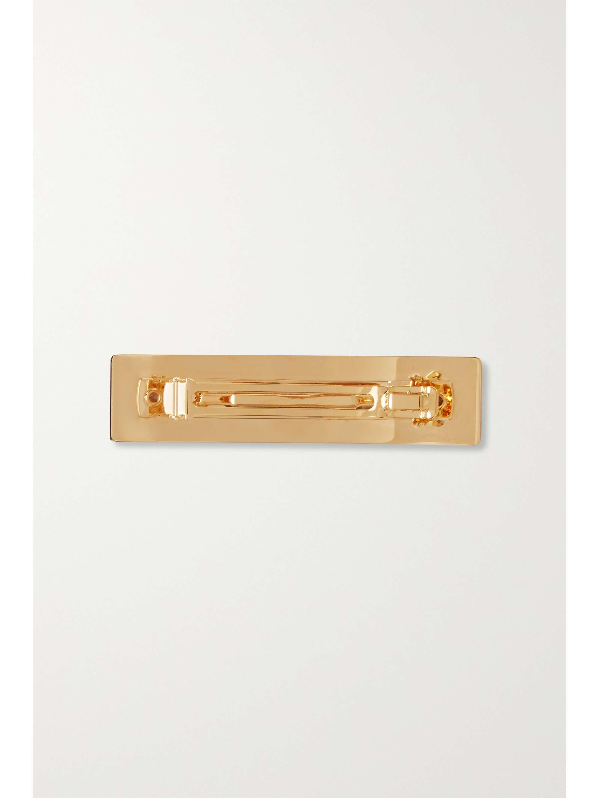BALMAIN PARIS HAIR COUTURE Medium leather and gold-plated hair clip