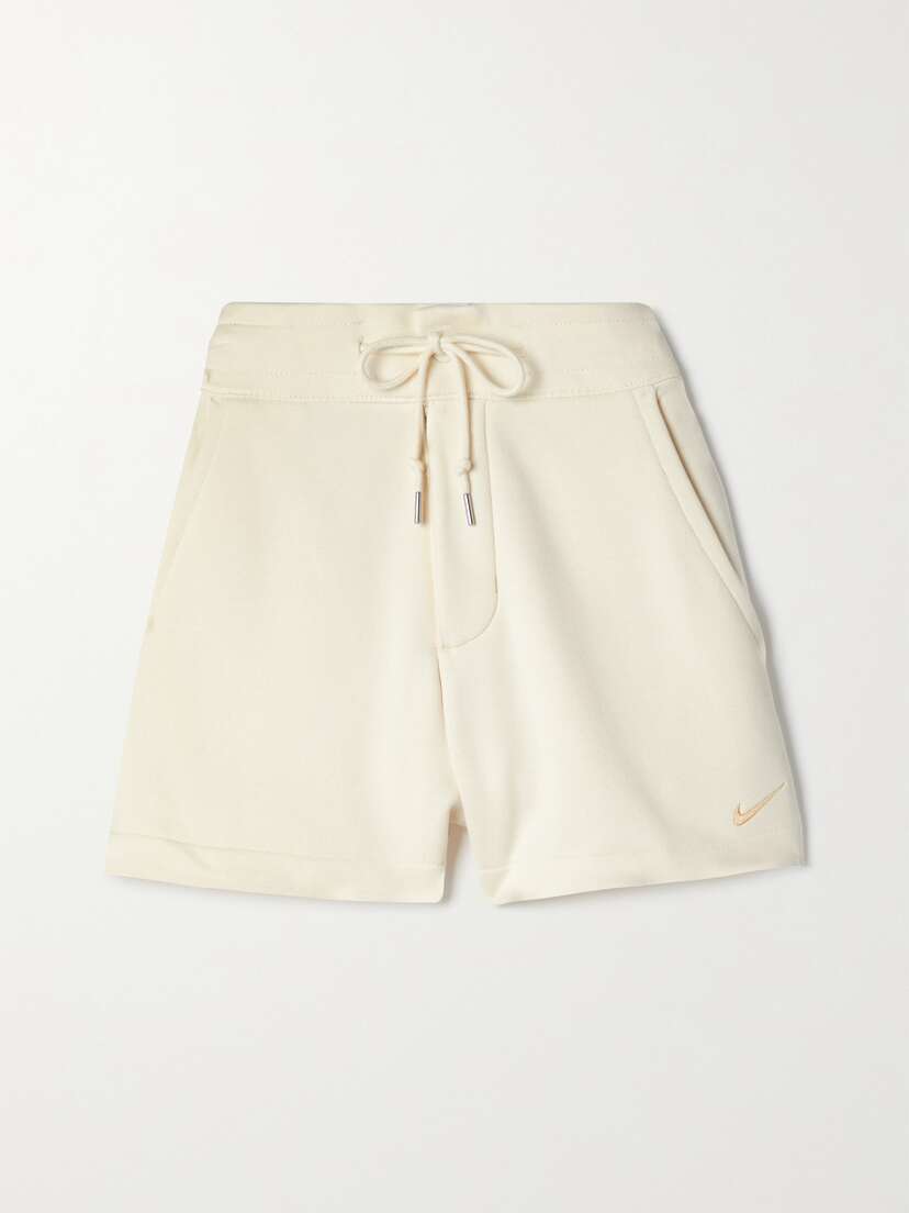 Nike Sportswear Essentials Embroidered Cotton-jersey Shorts - xx large