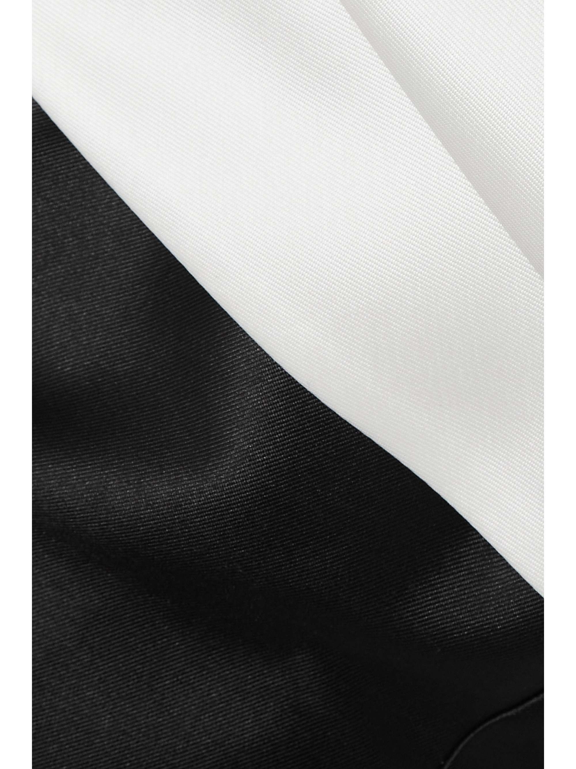 SOLACE LONDON Elina off-the-shoulder two-tone gathered satin-twill mini dress