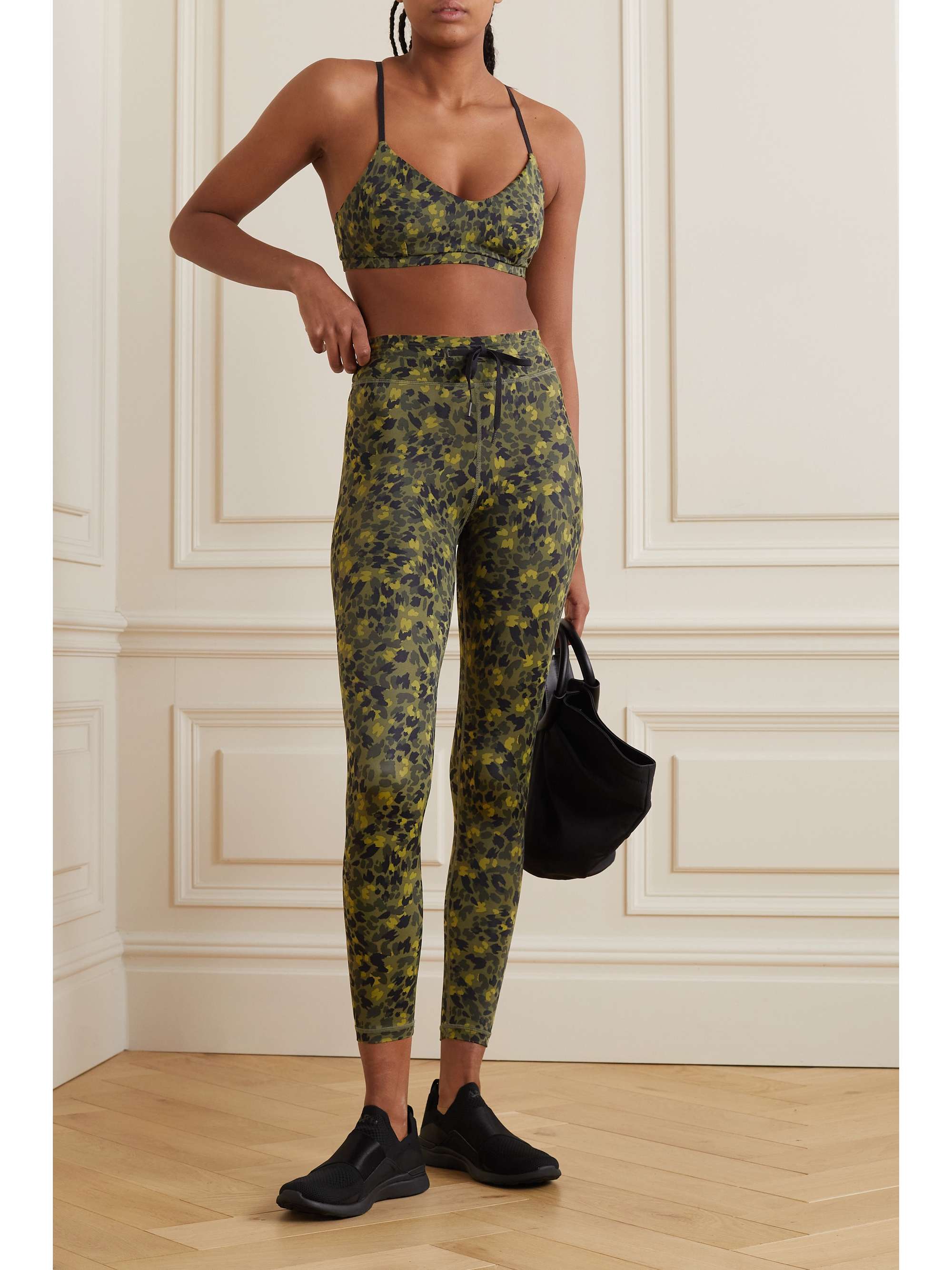 THE UPSIDE Lili Midi bedruckte Leggings aus recyceltem Stretch-Nylon