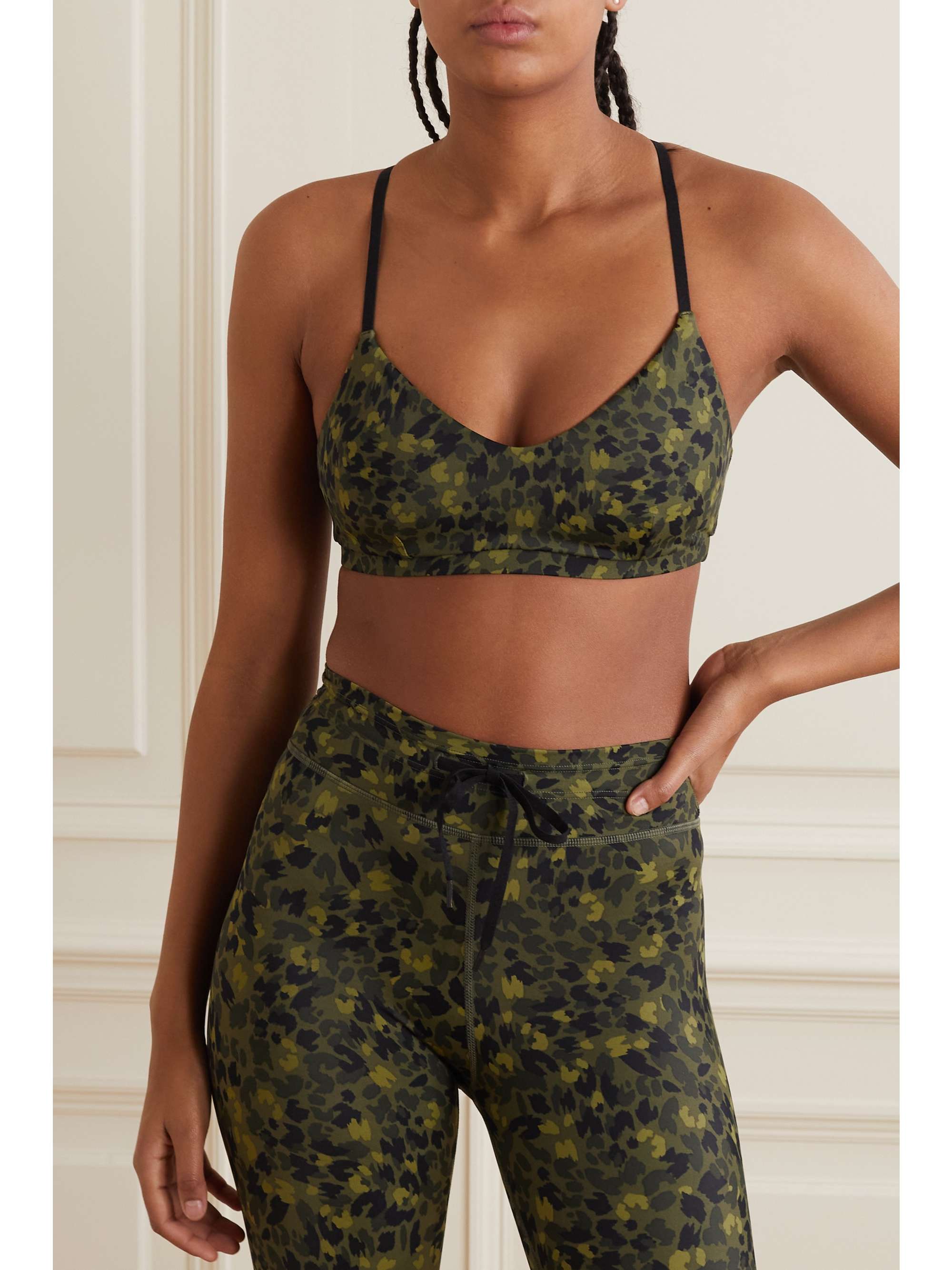THE UPSIDE Lili Zoe bedruckter Sport-BH aus recyceltem Stretch-Nylon