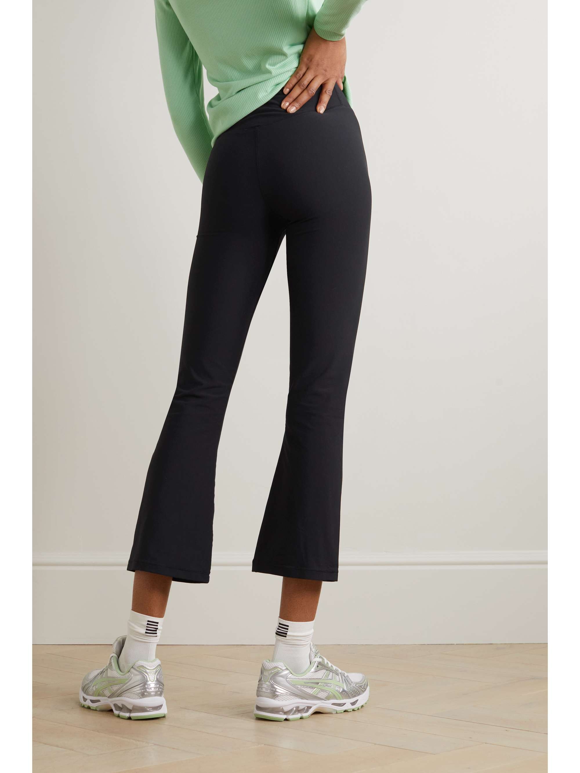 THE UPSIDE Thia cropped stretch recycled flared leggings