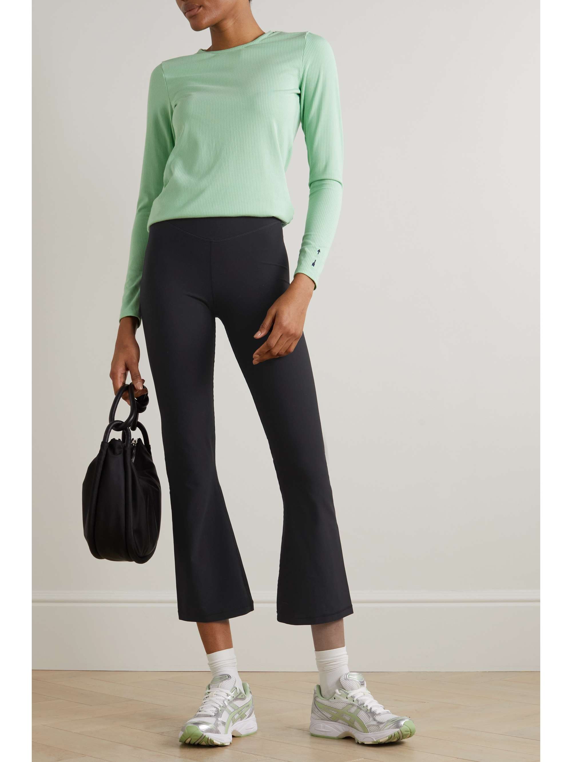 THE UPSIDE Thia cropped stretch recycled flared leggings