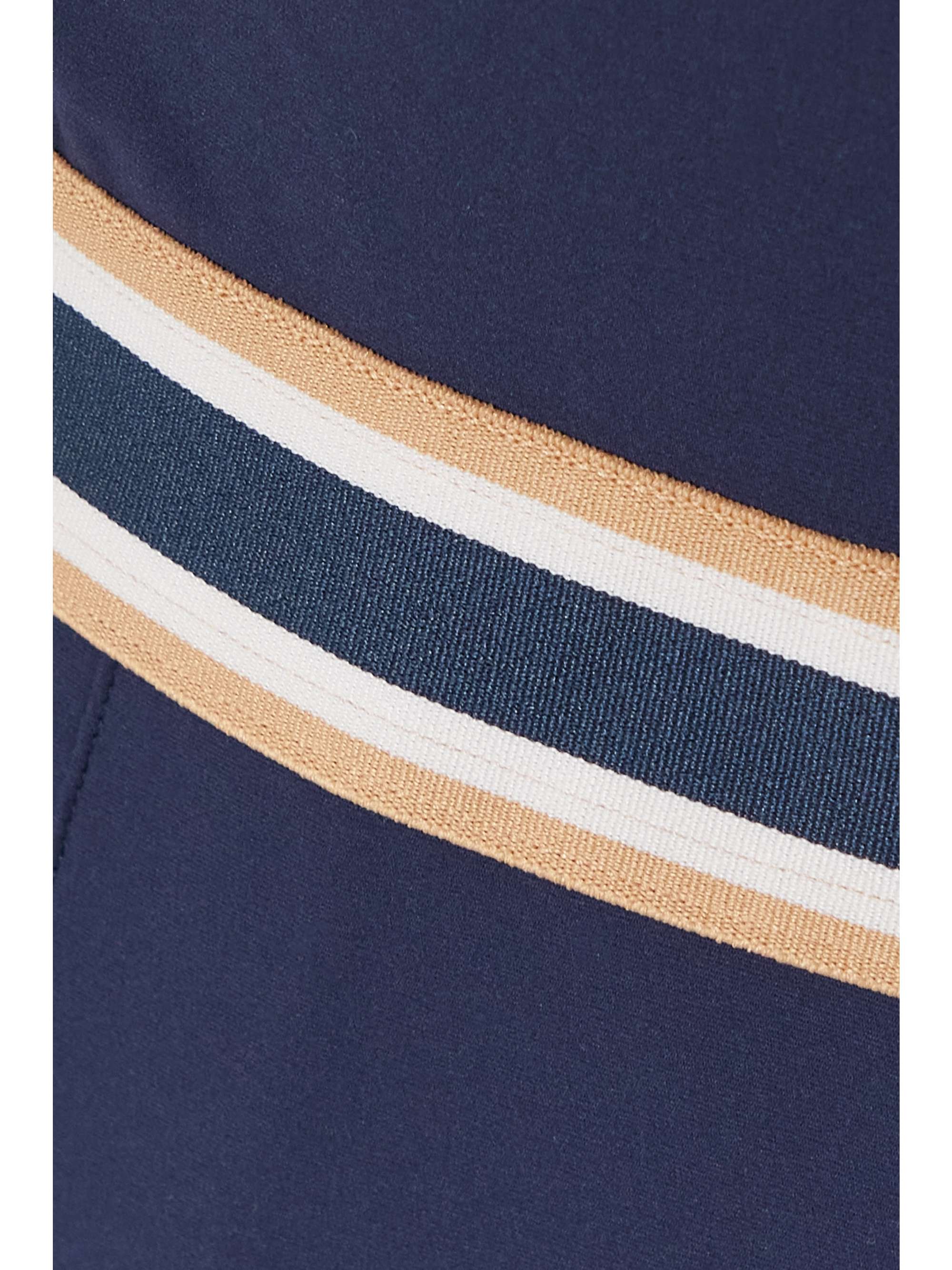 THE UPSIDE Courtside Kova striped pleated stretch recycled-jersey tennis dress