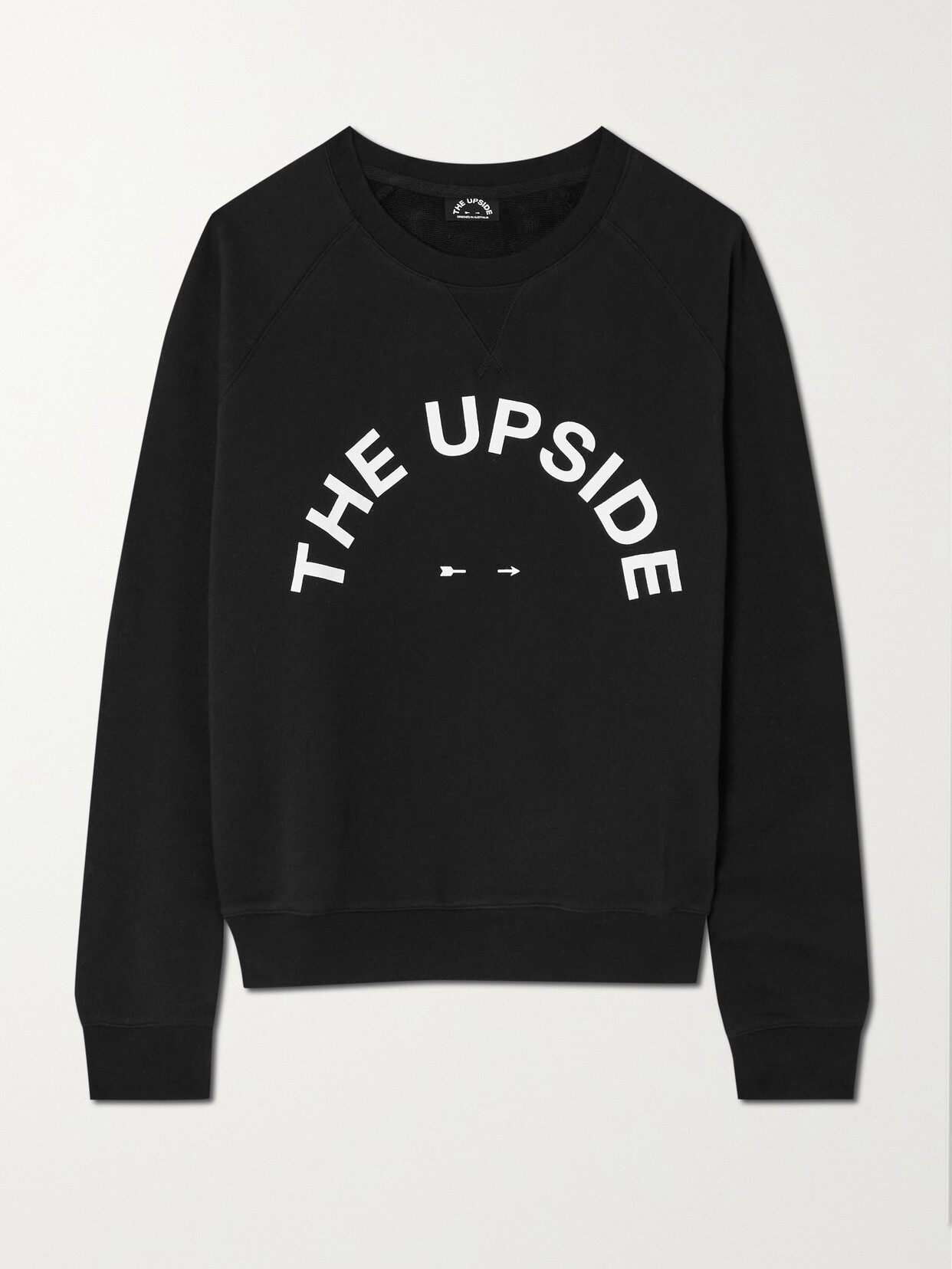 The Upside - Bondi Crew Horseshoe Printed Organic Cotton Sweatshirt - Black