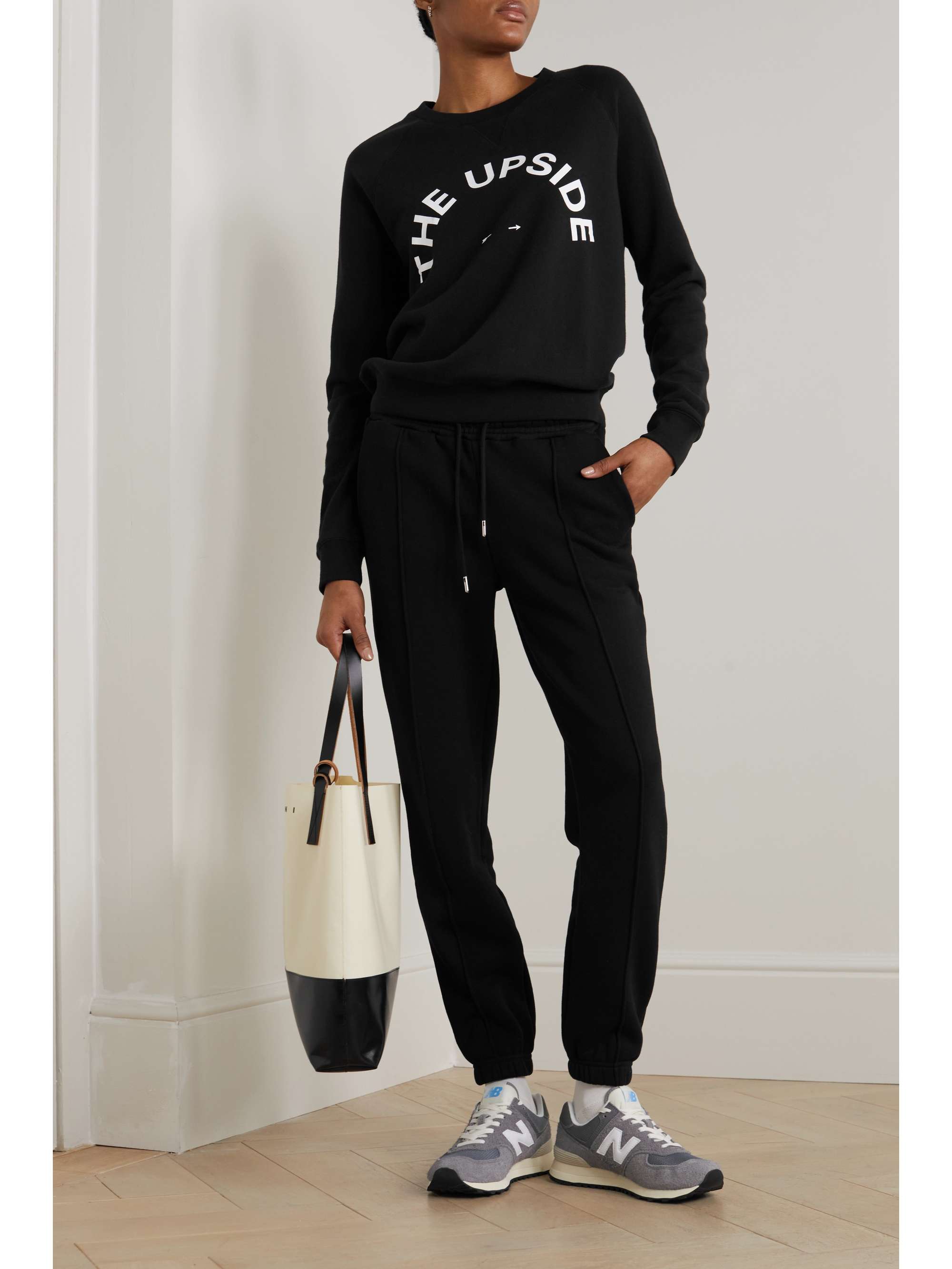 THE UPSIDE Bondi Crew Horseshoe Sweatshirt aus Biobaumwolle mit Print