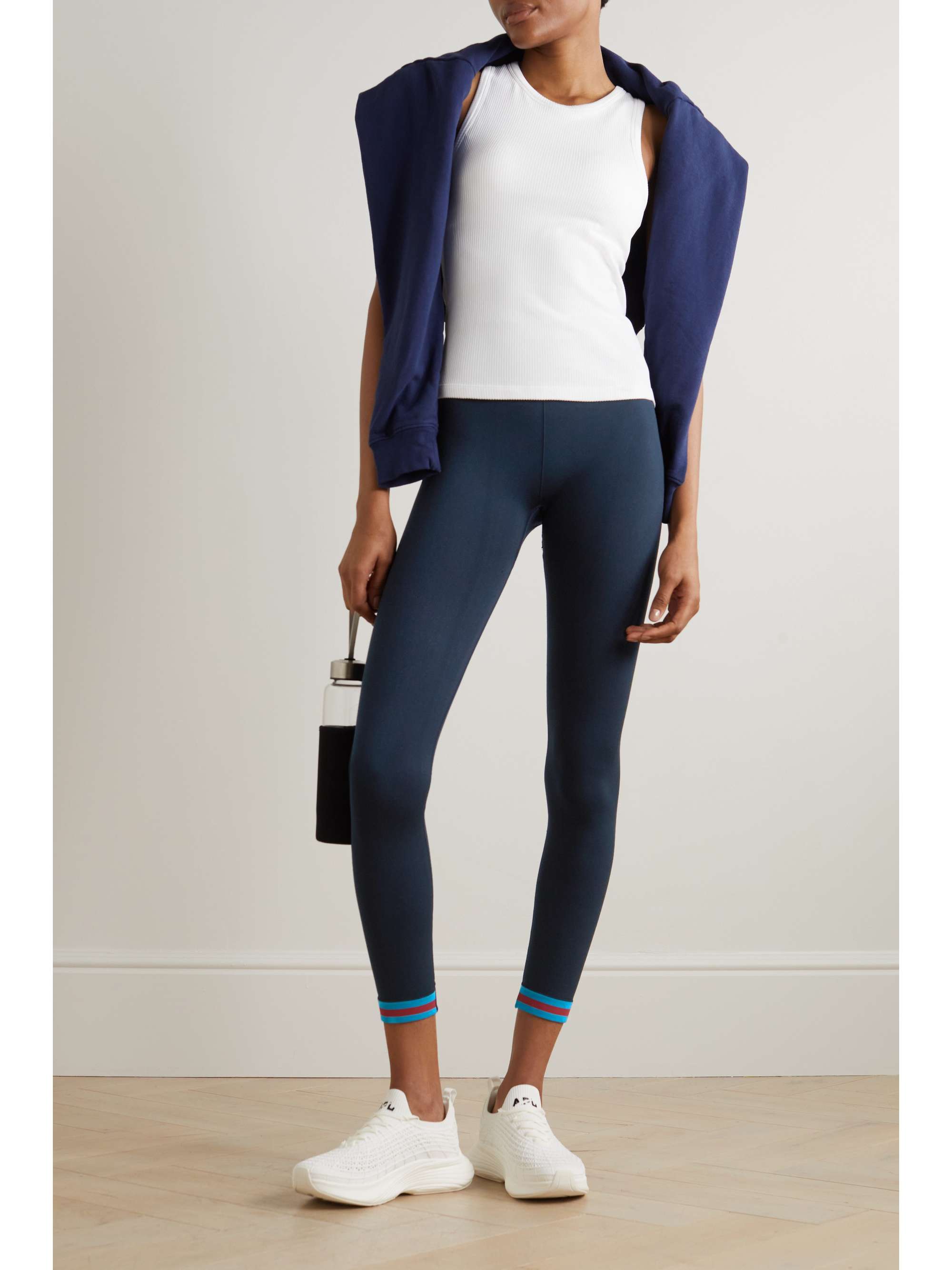 THE UPSIDE Form striped stretch leggings