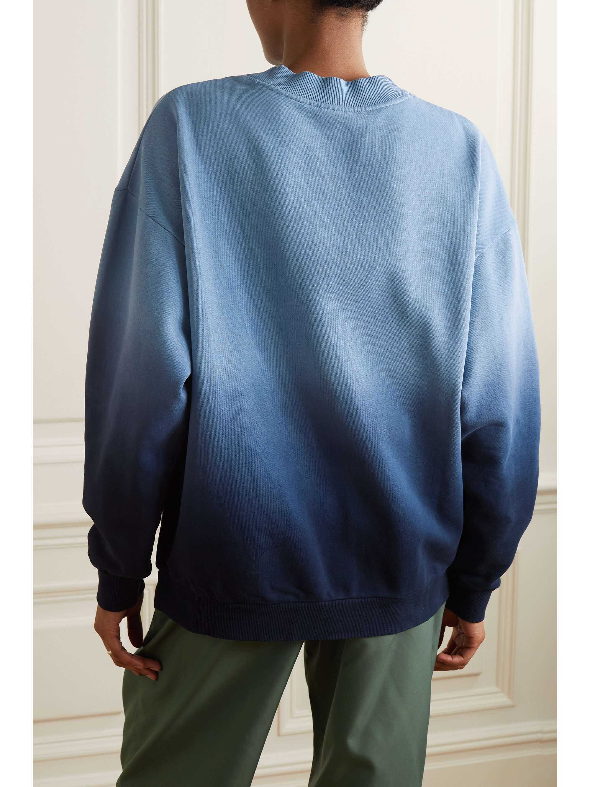 THE UPSIDE Canyon Supernova embroidered ombré cotton-jersey sweatshirt