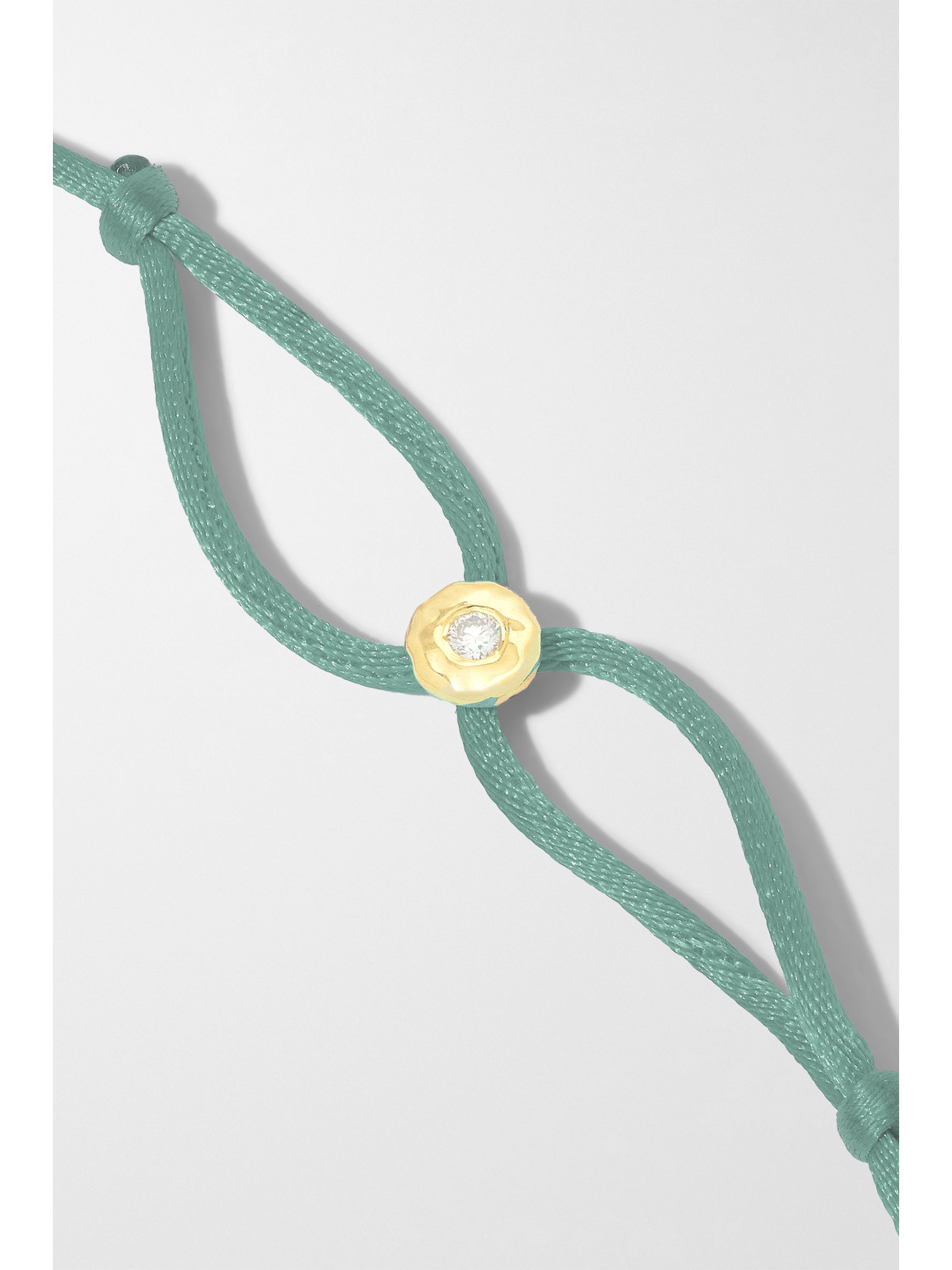 Shop Octavia Elizabeth + Net Sustain Parachute Nesting Gem 18-karat Recycled Gold, Diamond And Cord Bracelet