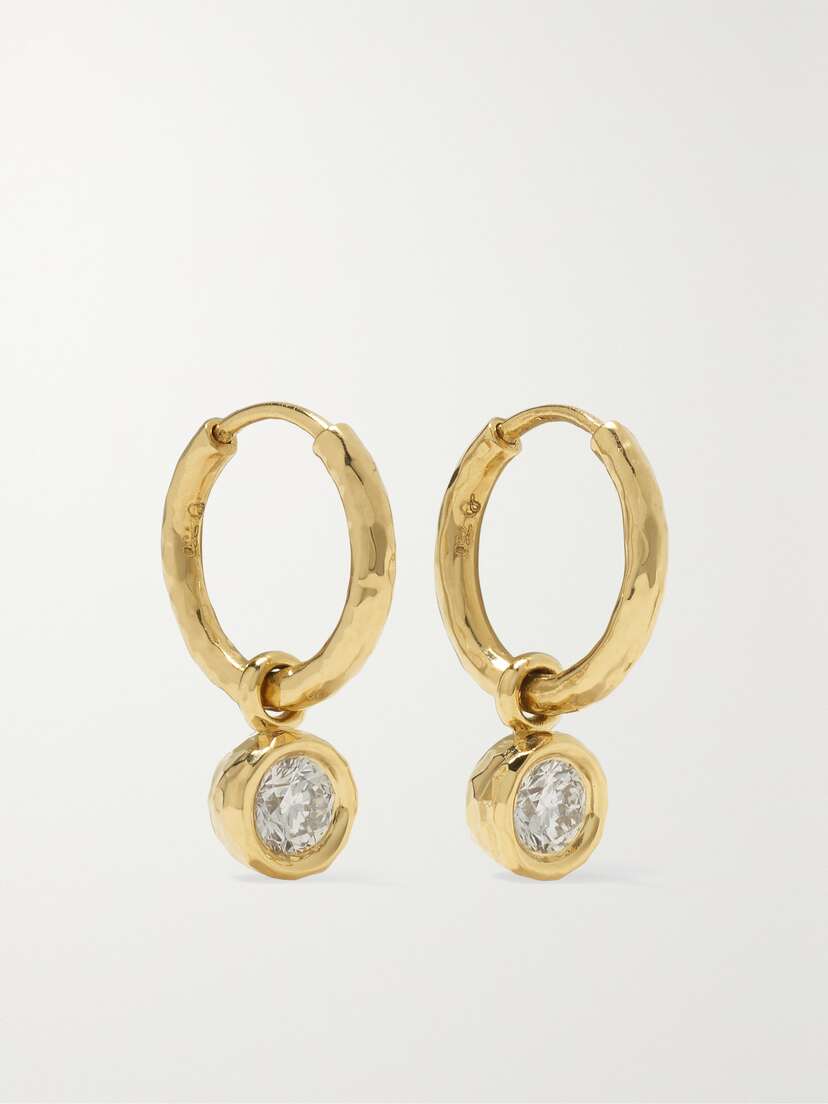 Octavia Elizabeth + Net Sustain 18-karat Recycled Gold Diamond Hoop Earrings