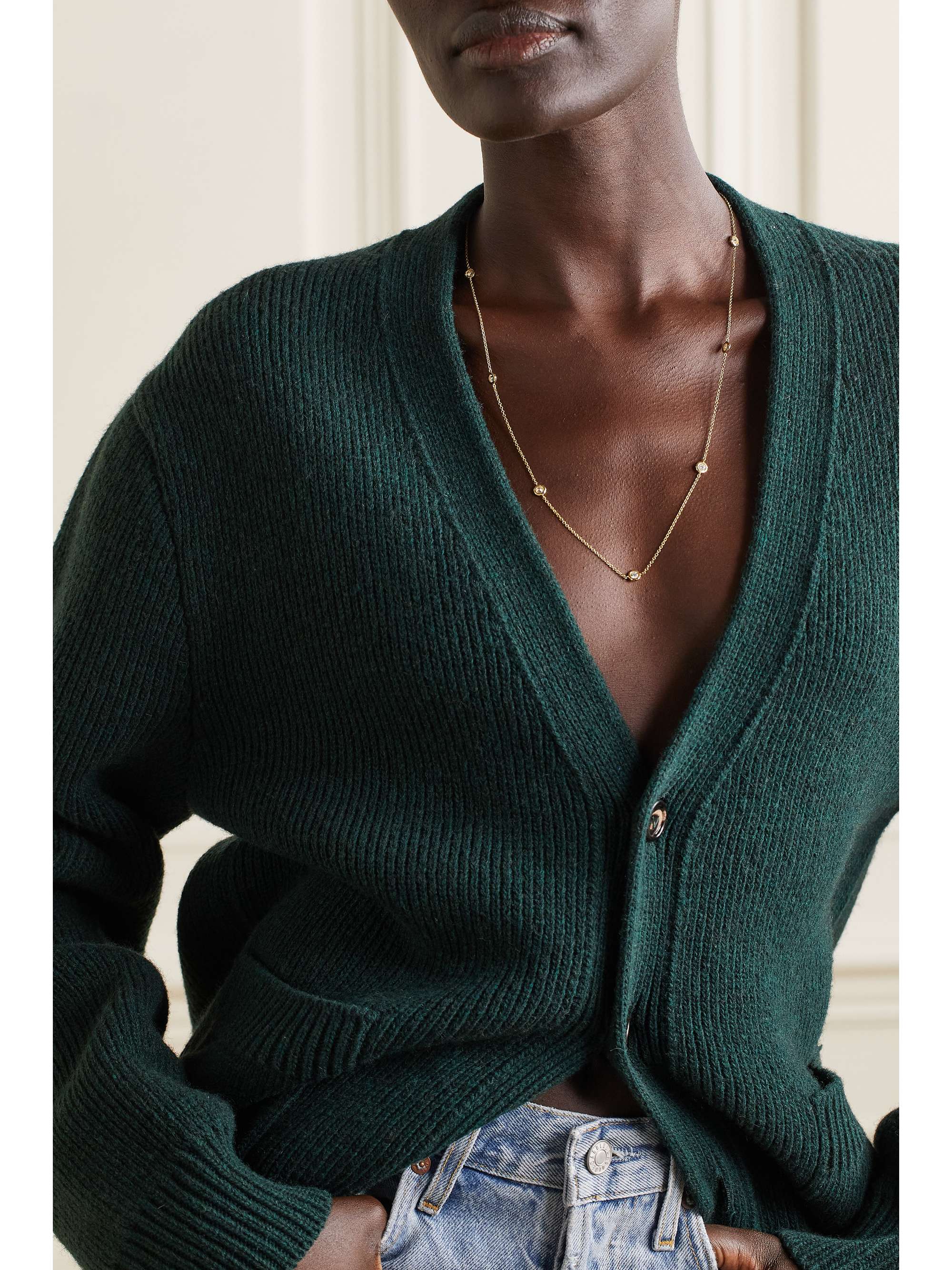 OCTAVIA ELIZABETH + NET SUSTAIN By the Pinch 18-karat recycled gold diamond necklace