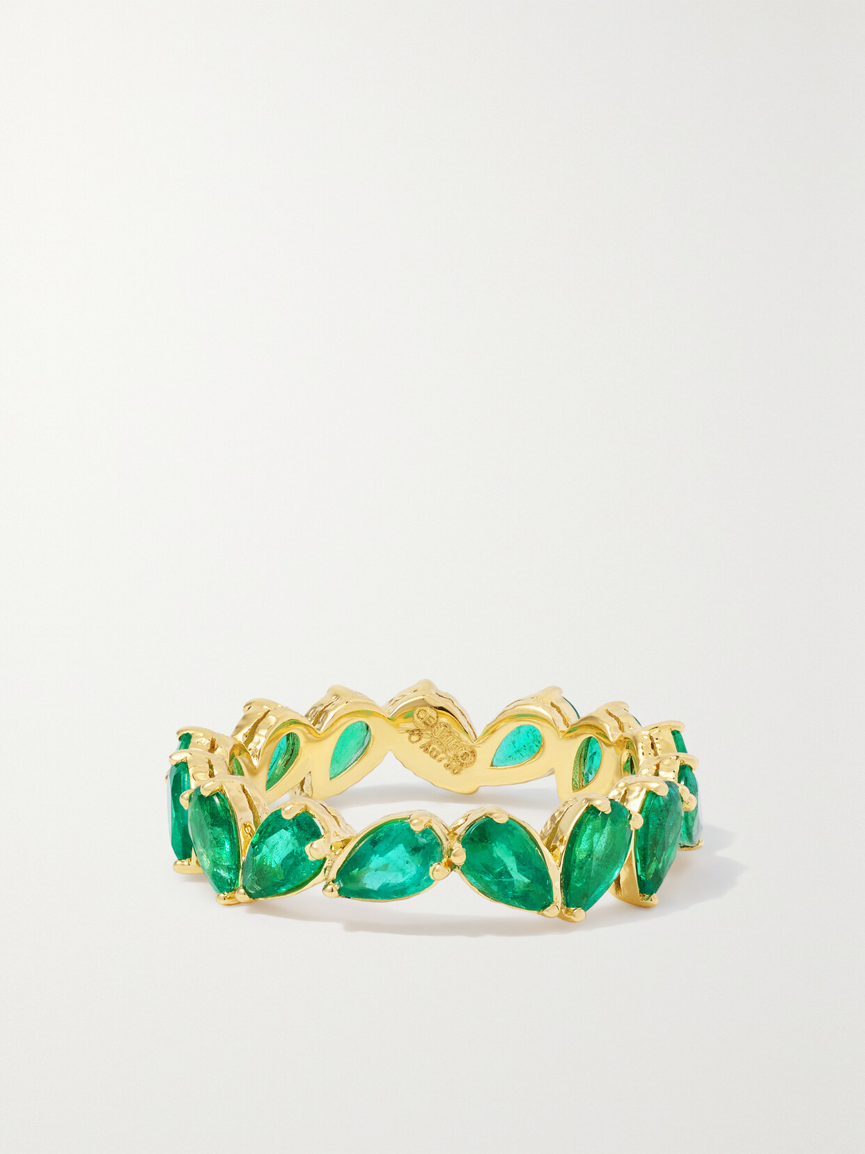 Octavia Elizabeth Nesting Gem 18-karat Recycled Gold Emerald Eternity Ring