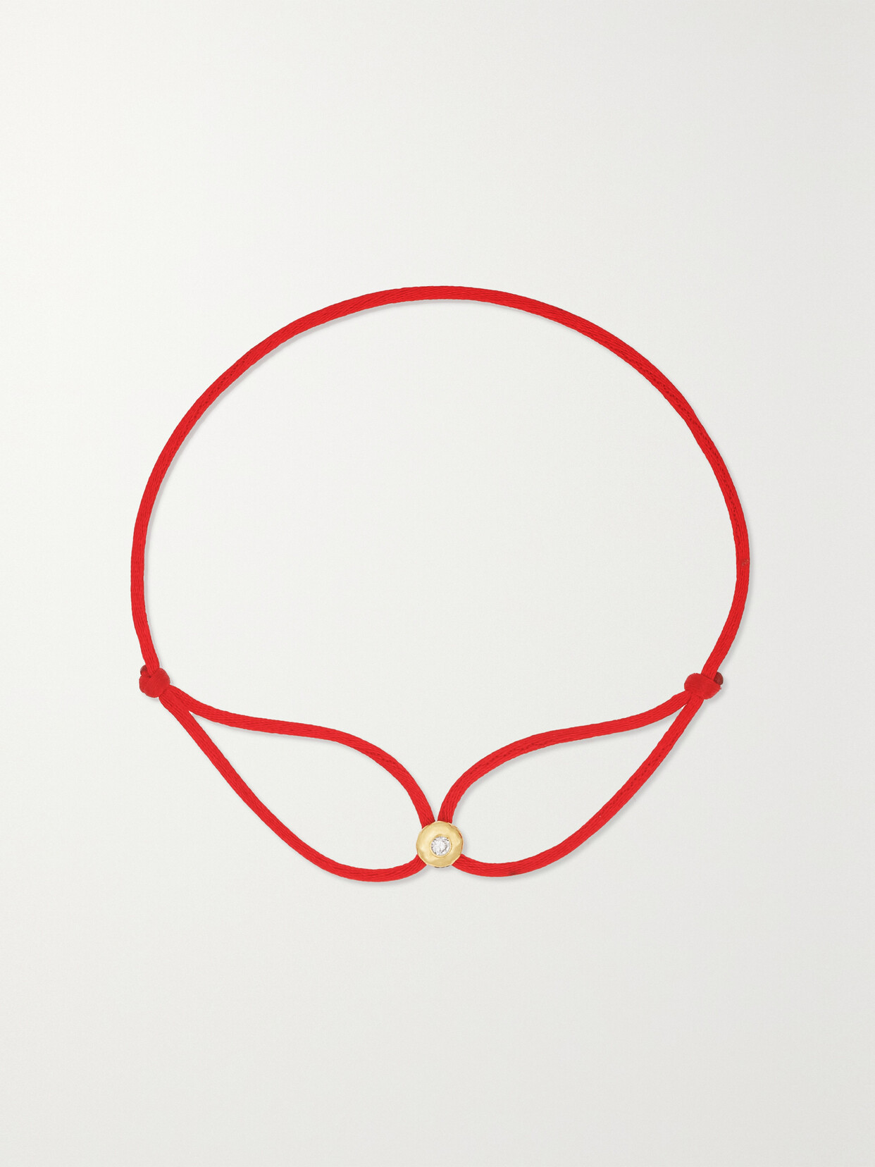 Octavia Elizabeth - + Net Sustain Parachute Nesting Gem 18-karat Recycled Gold, Diamond And Cord Bracelet - Red