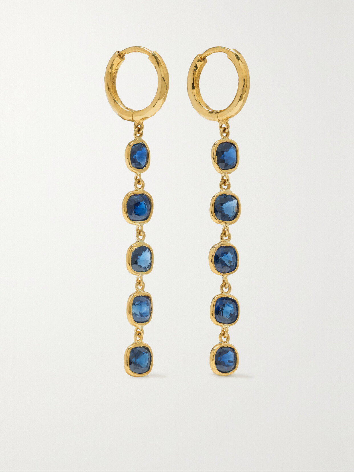 Octavia Elizabeth - + Net Sustain Micro Gabby 18-karat Recycled Gold Sapphire Earrings - Blue