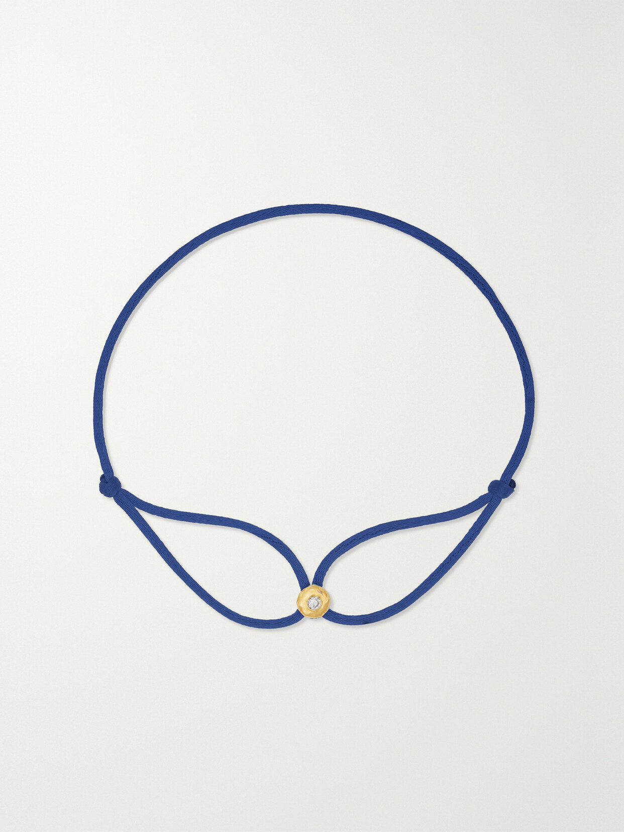 Octavia Elizabeth - + Net Sustain Parachute Nesting Gem 18-karat Recycled Gold, Diamond And Cord Bracelet - Blue