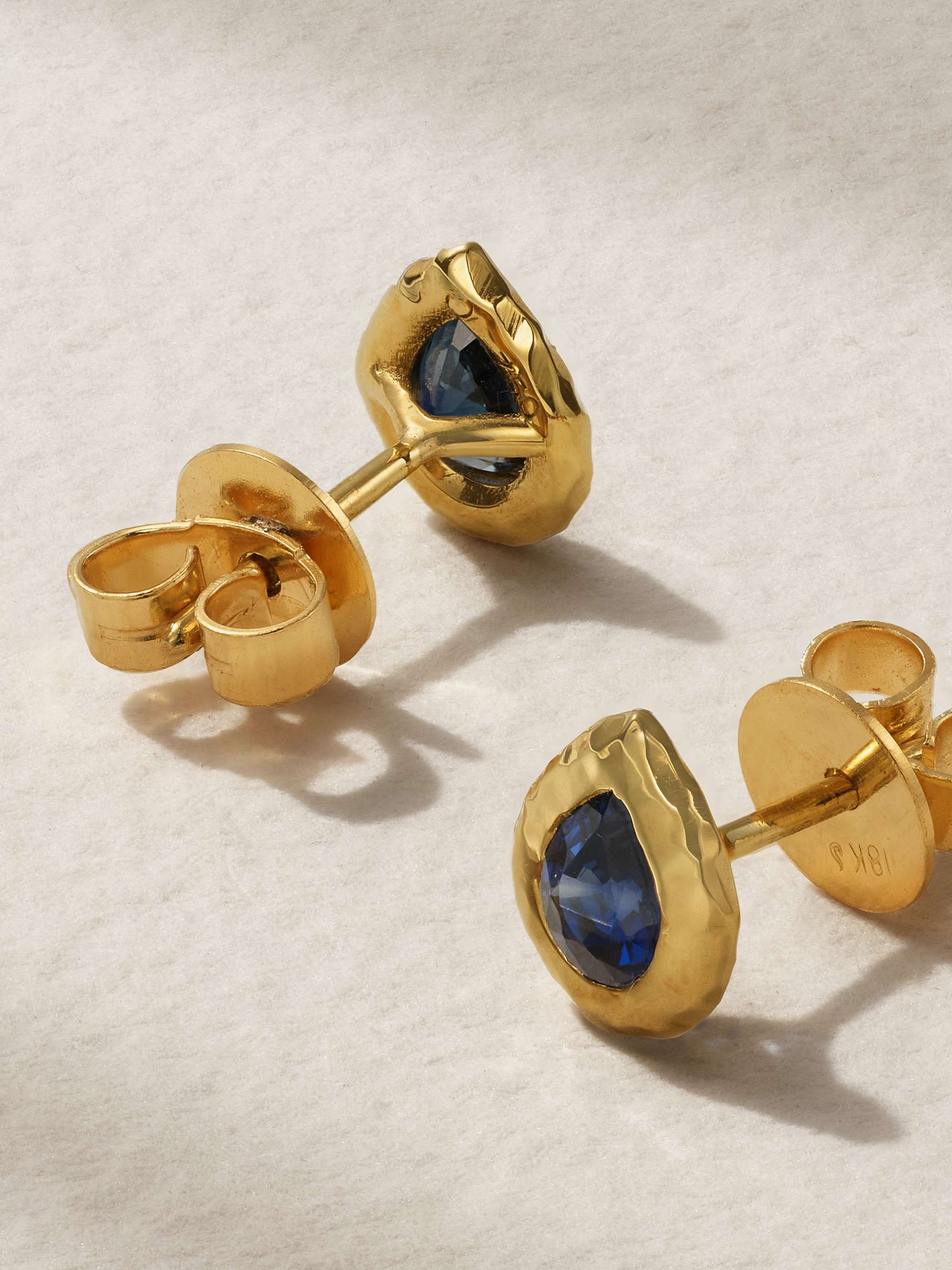 OCTAVIA ELIZABETH + NET SUSTAIN Nesting Gem 18-karat recycled gold sapphire earrings