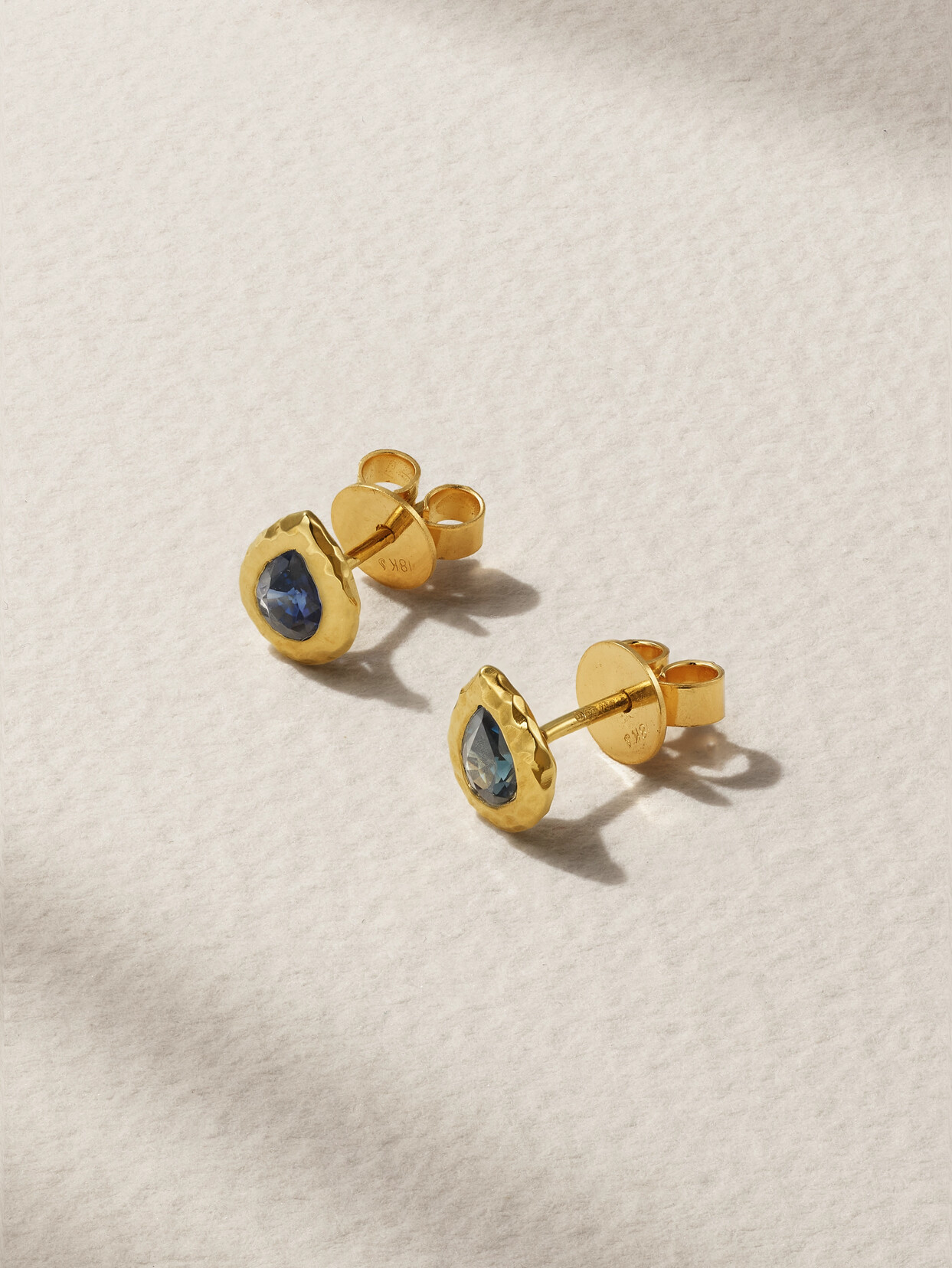 Octavia Elizabeth + Net Sustain Nesting Gem 18-karat Recycled Gold Sapphire Earrings In Blue