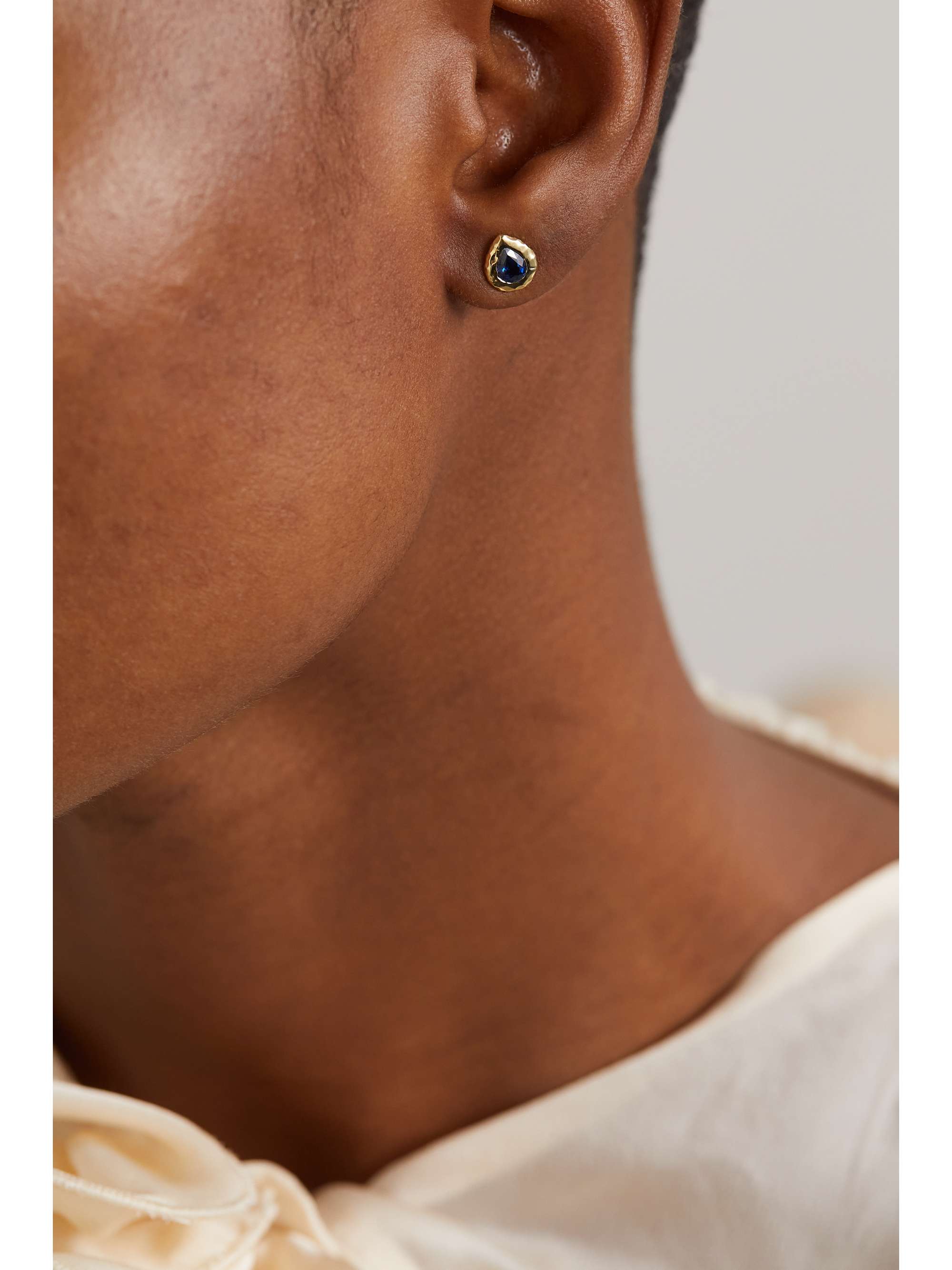 OCTAVIA ELIZABETH + NET SUSTAIN Nesting Gem 18-karat recycled gold sapphire earrings