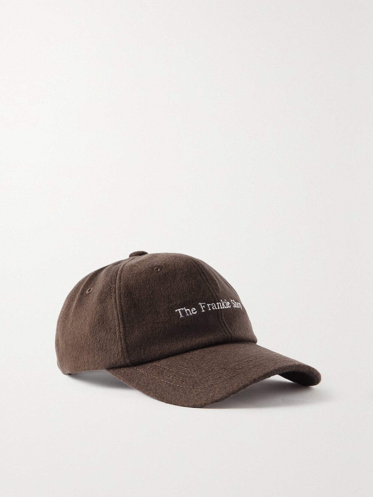 The Frankie Shop - Embroidered Wool-blend Baseball Cap - Brown