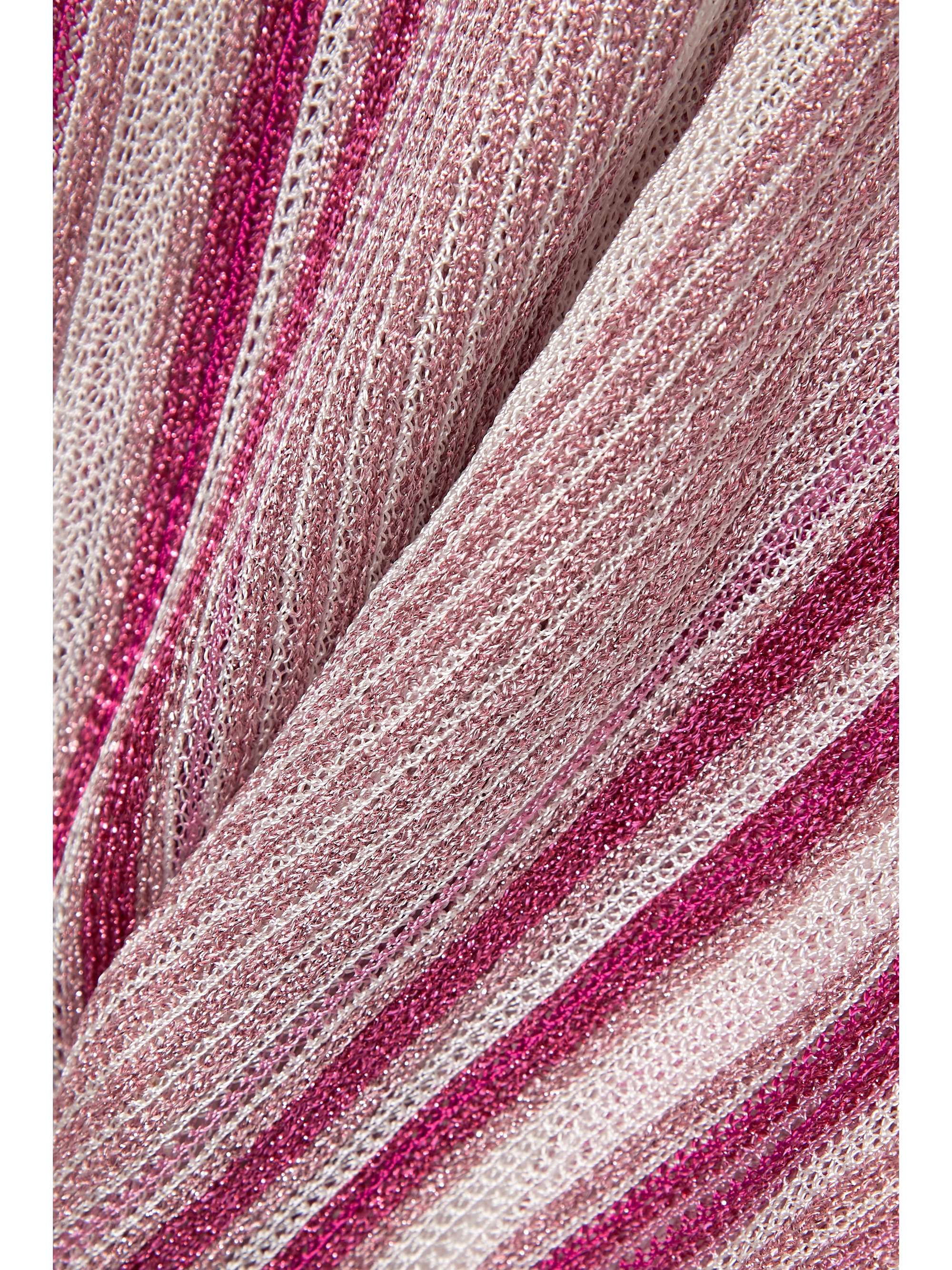 IDEA SPA Striped crochet-knit wrap