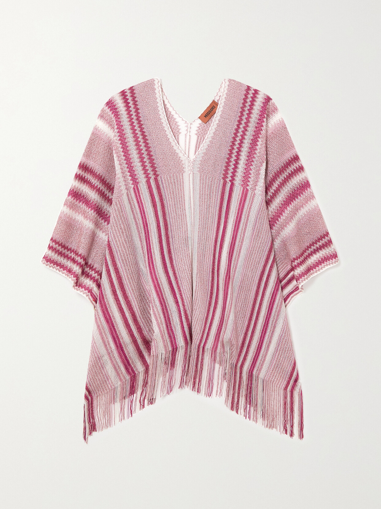 WALT & BROWN - Striped Crochet-knit Wrap - Pink