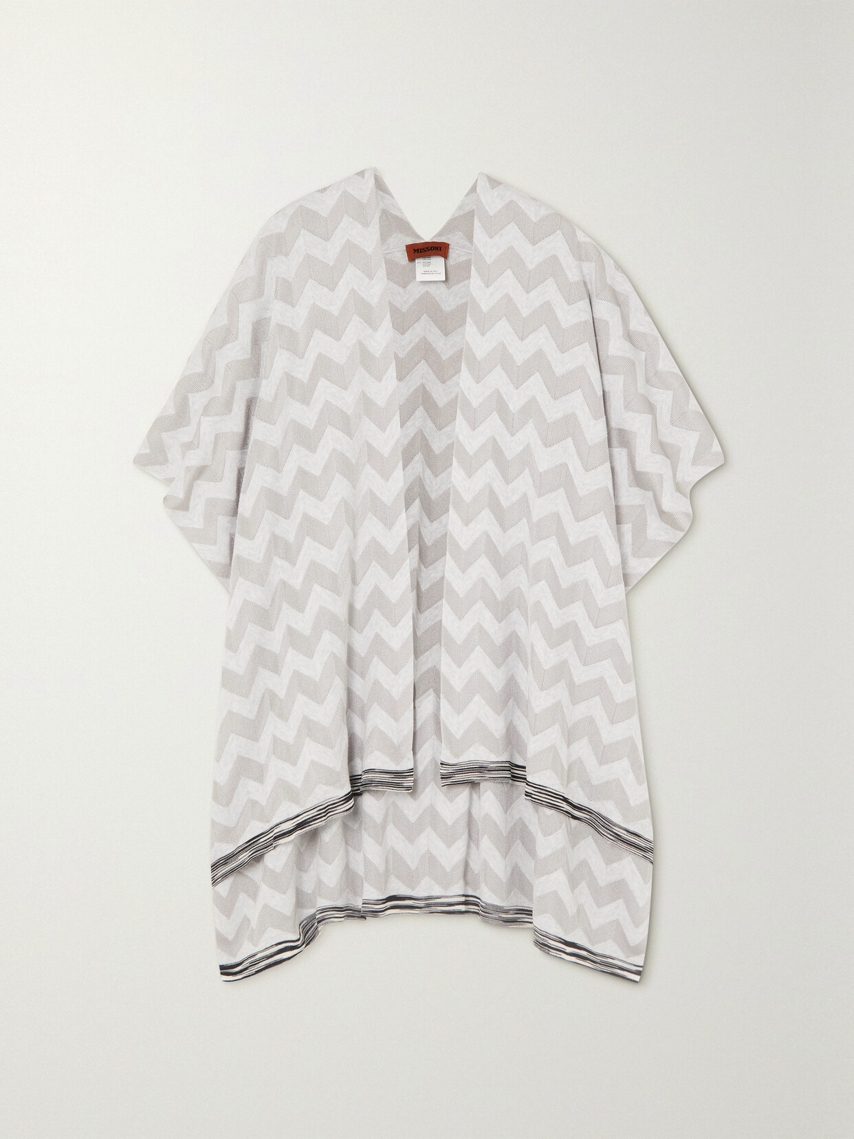 IDEA SPA - Striped Crochet-knit Wrap - Gray
